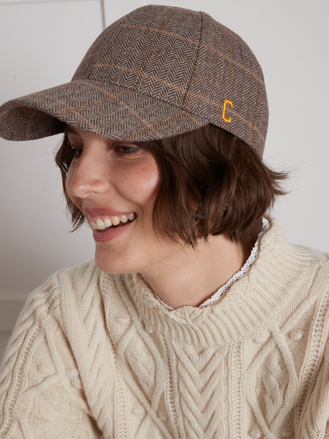 Casquette adulte en tweed