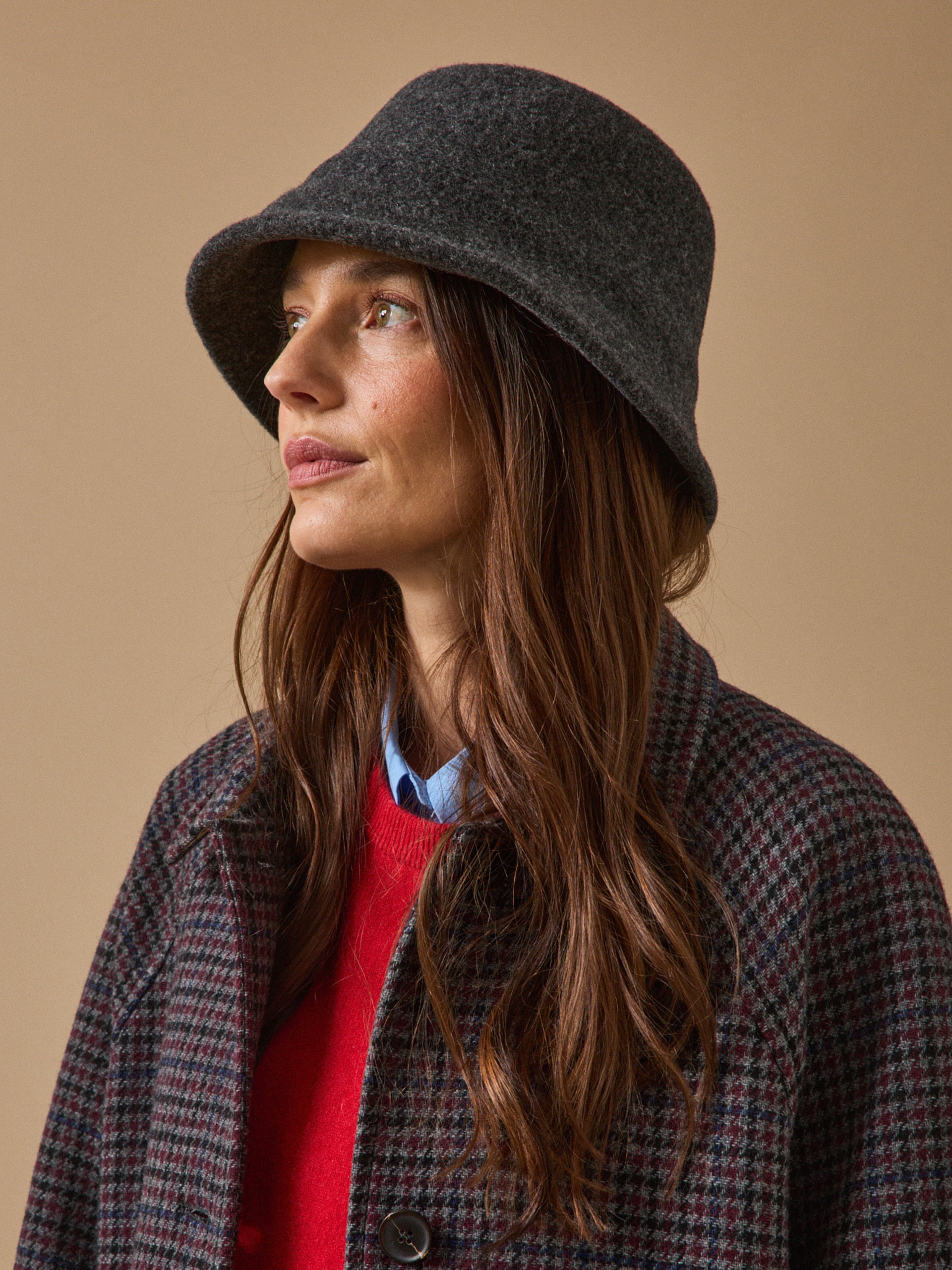 Chapeau cloche en laine femme