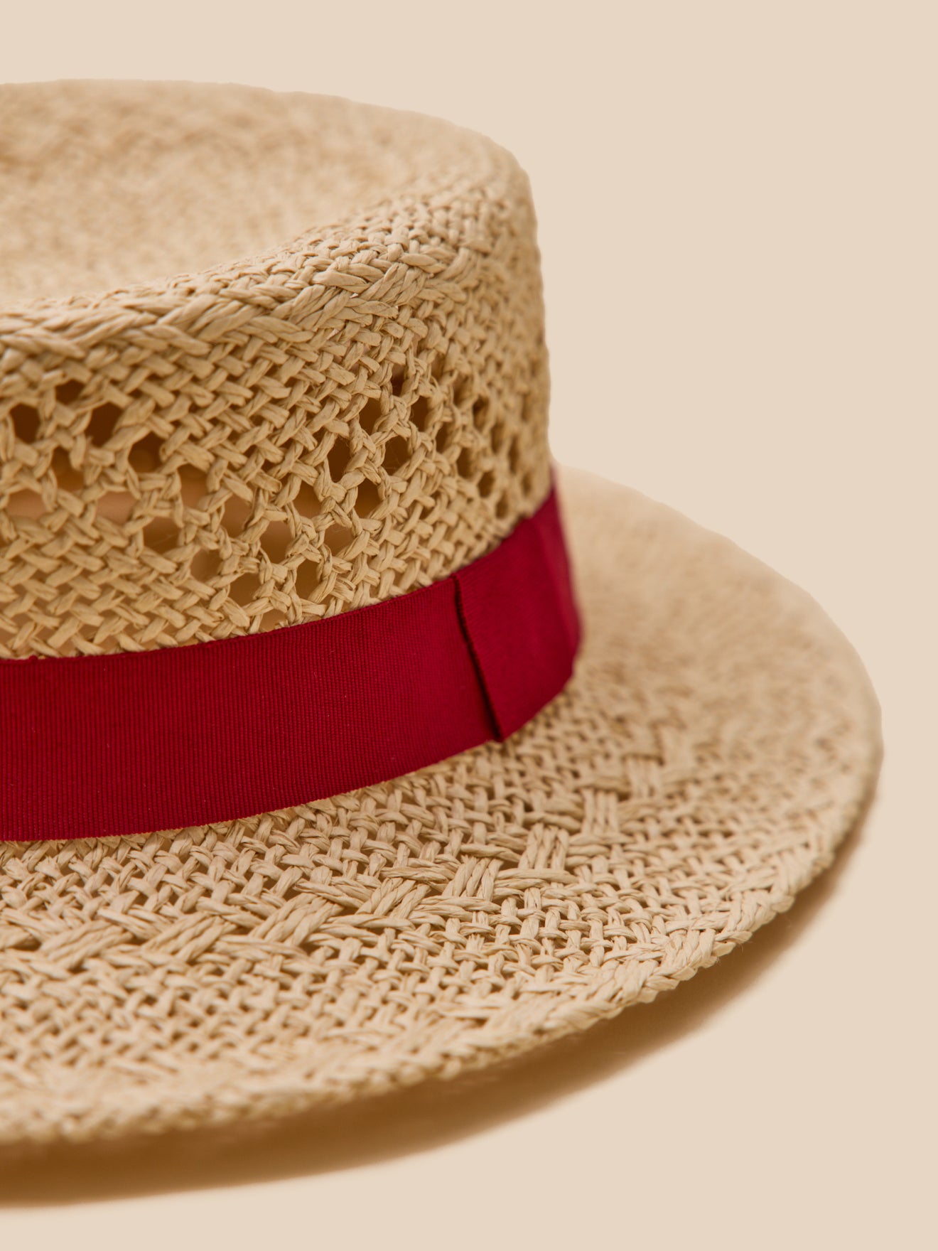 Chapeau de paille ajouré femme