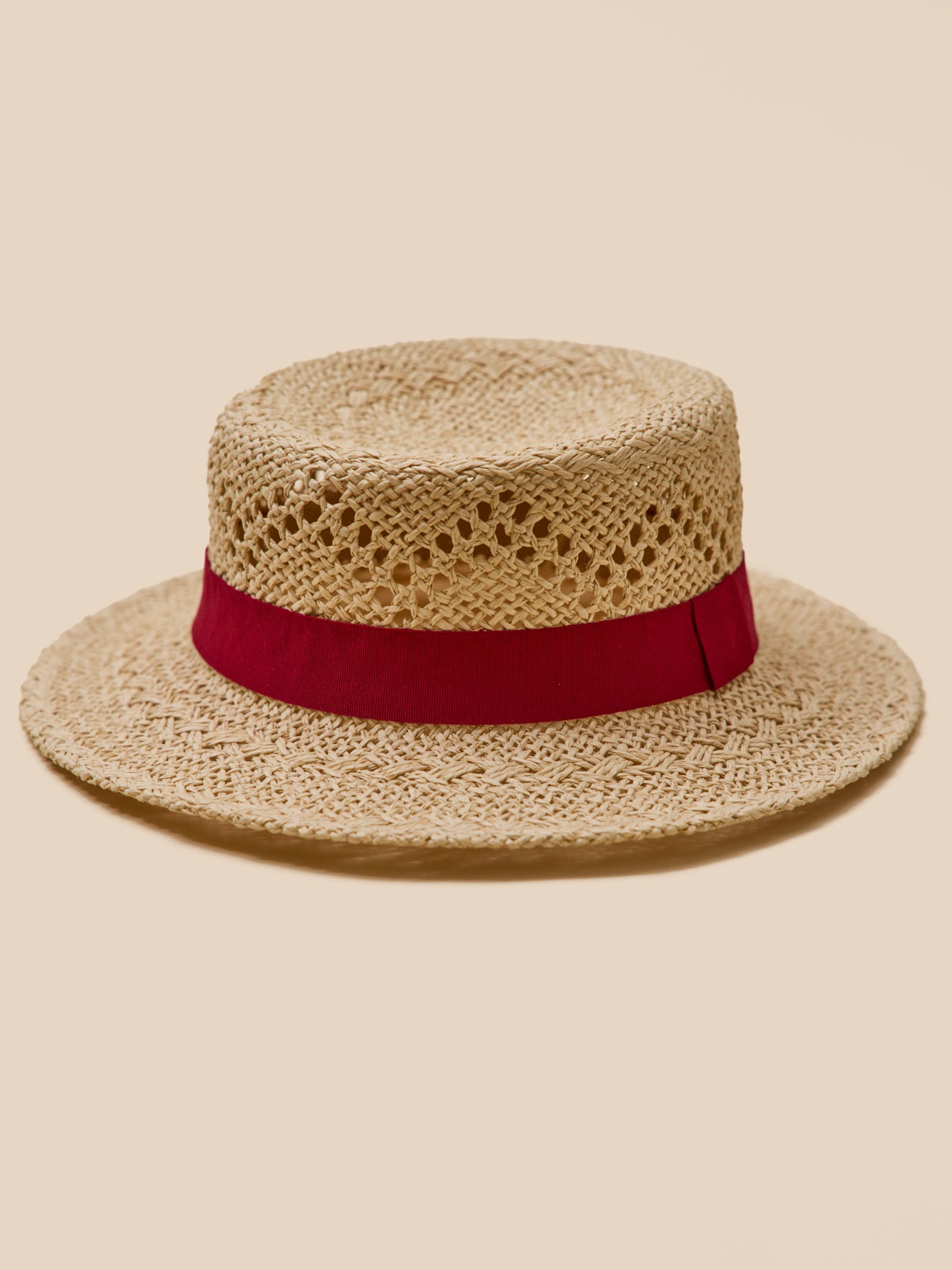 Chapeau de paille ajouré femme