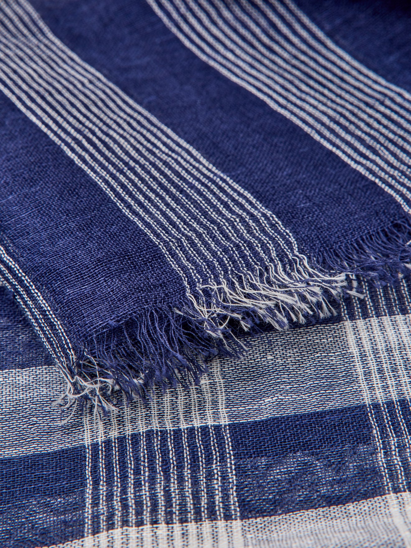 Chèche vichy lin et coton adulte