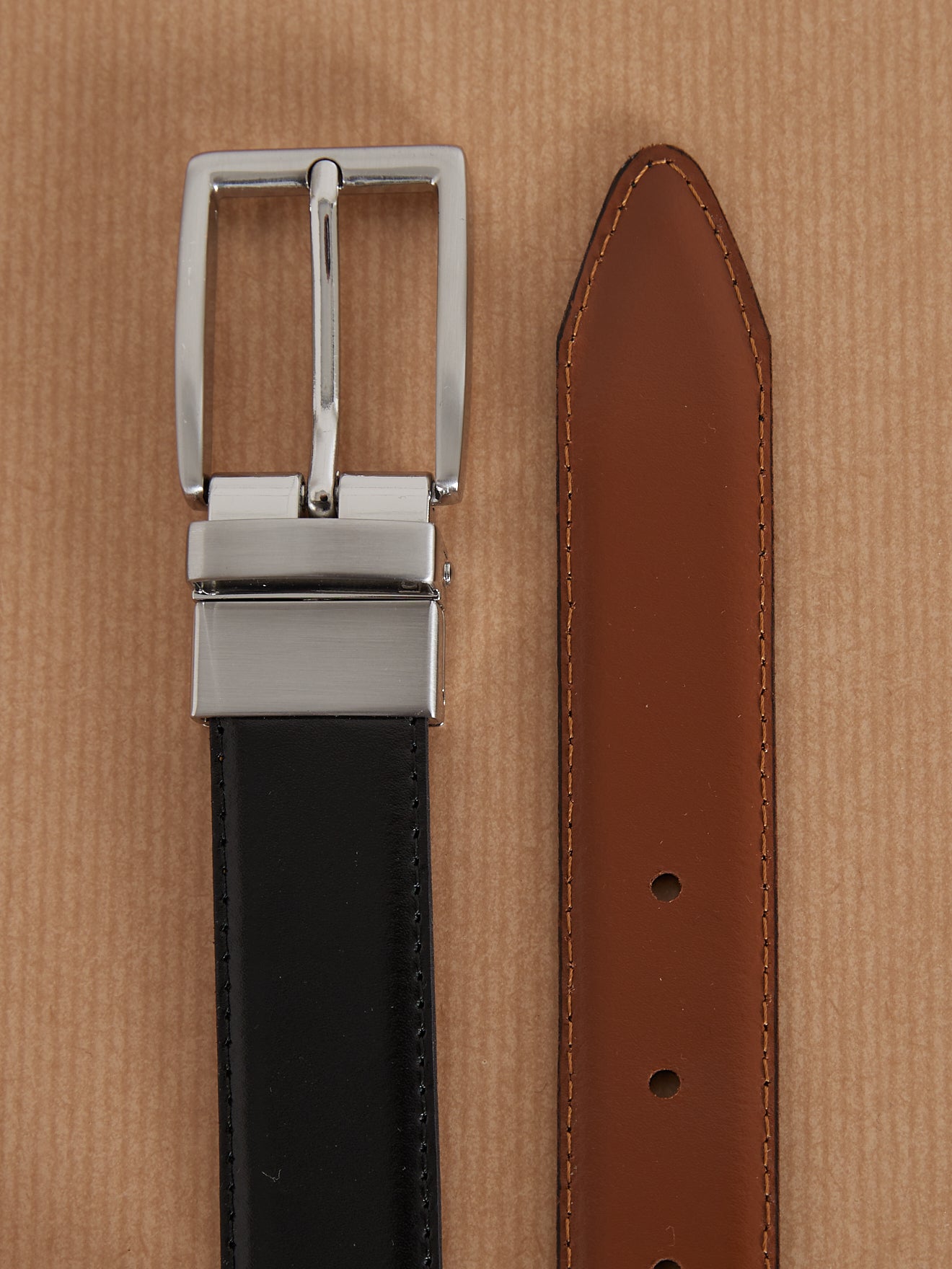 Ceinture cuir réversible homme