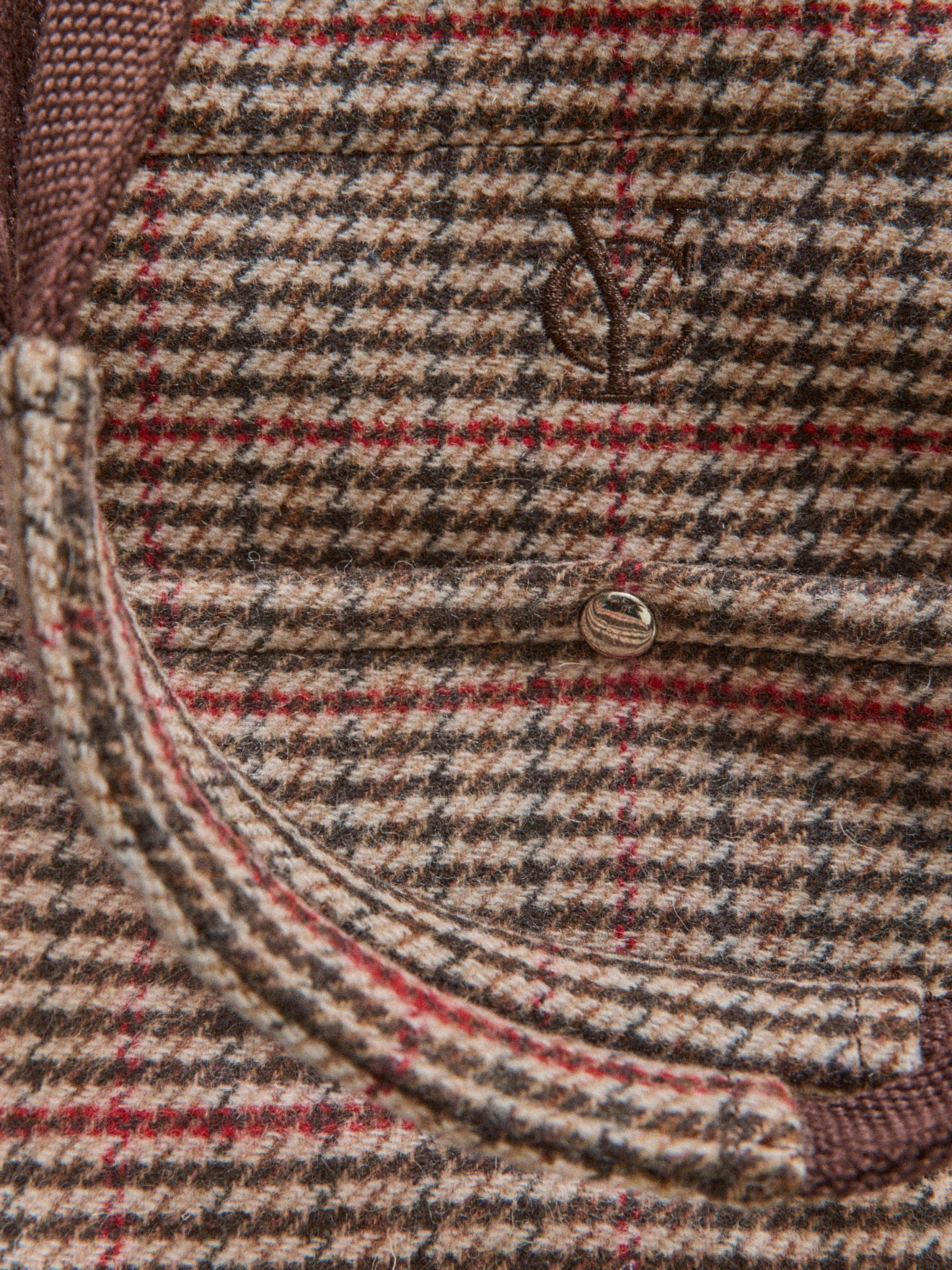 Sac cabas lainage pied-de-poule femme