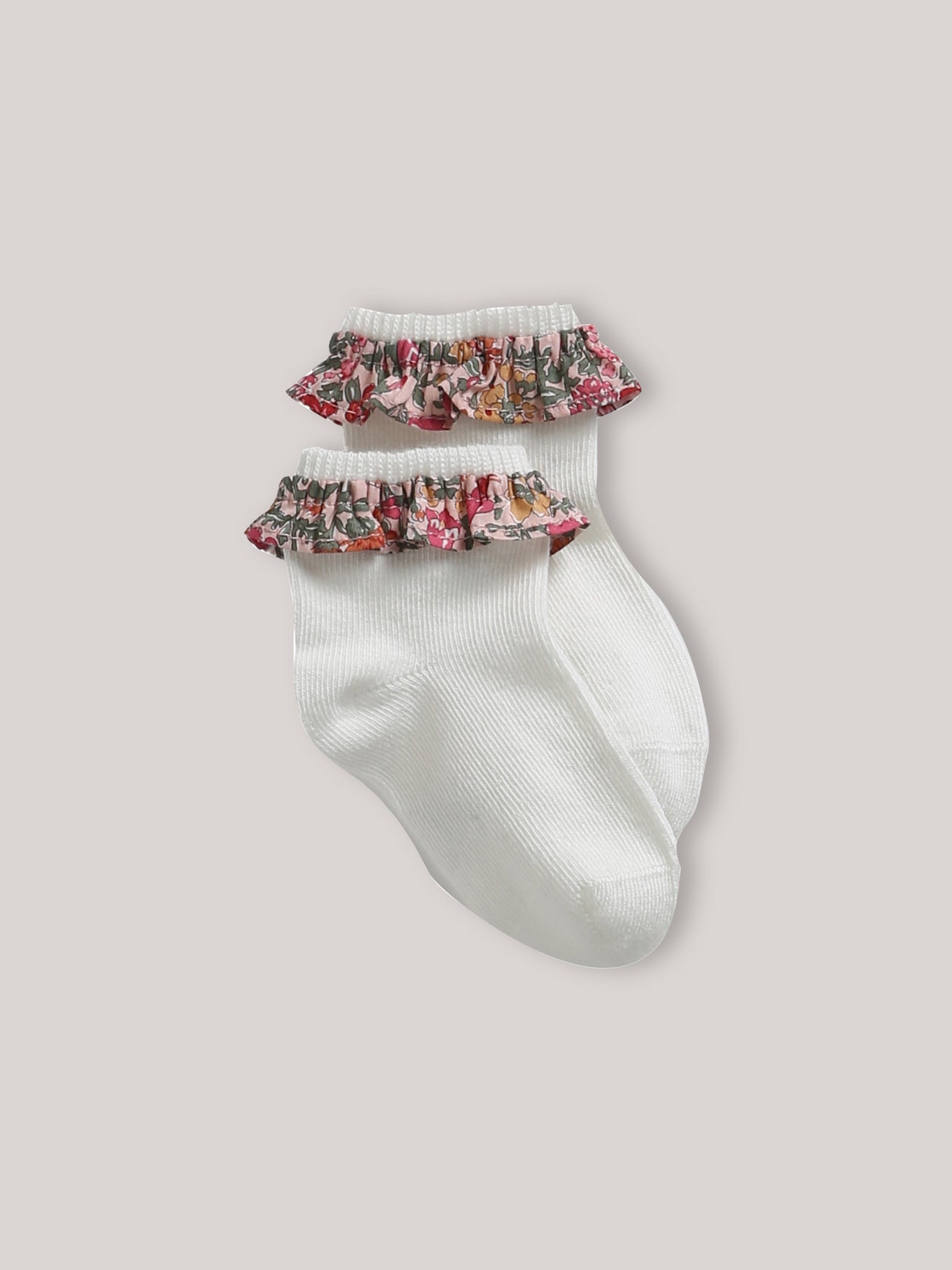 Chaussettes avec volant en tissu Liberty Bébé