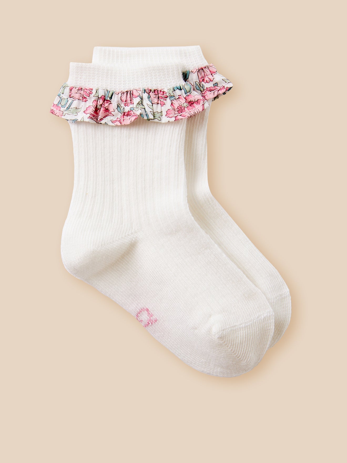 Chaussettes avec volant en tissu Liberty Bébé