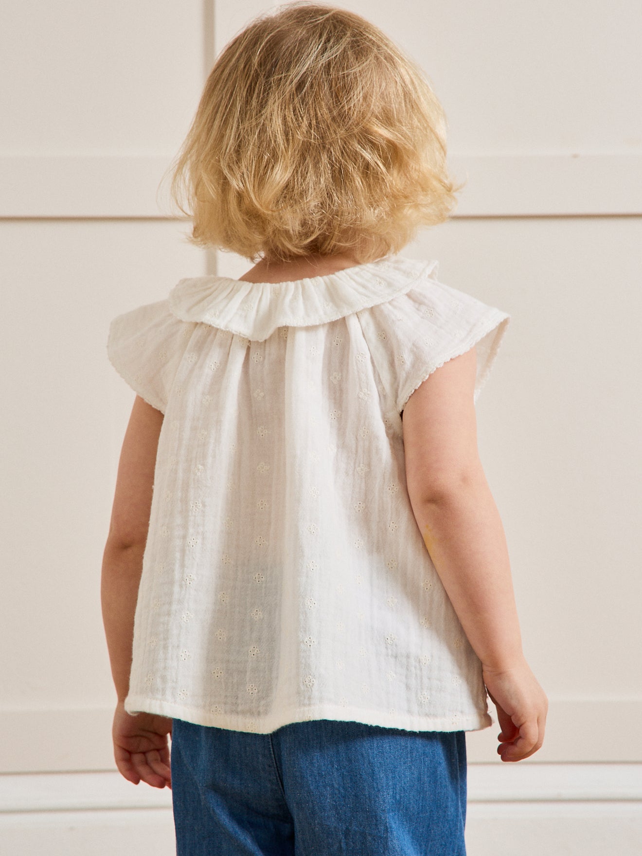 Blouse brodée en gaze de coton Bébé