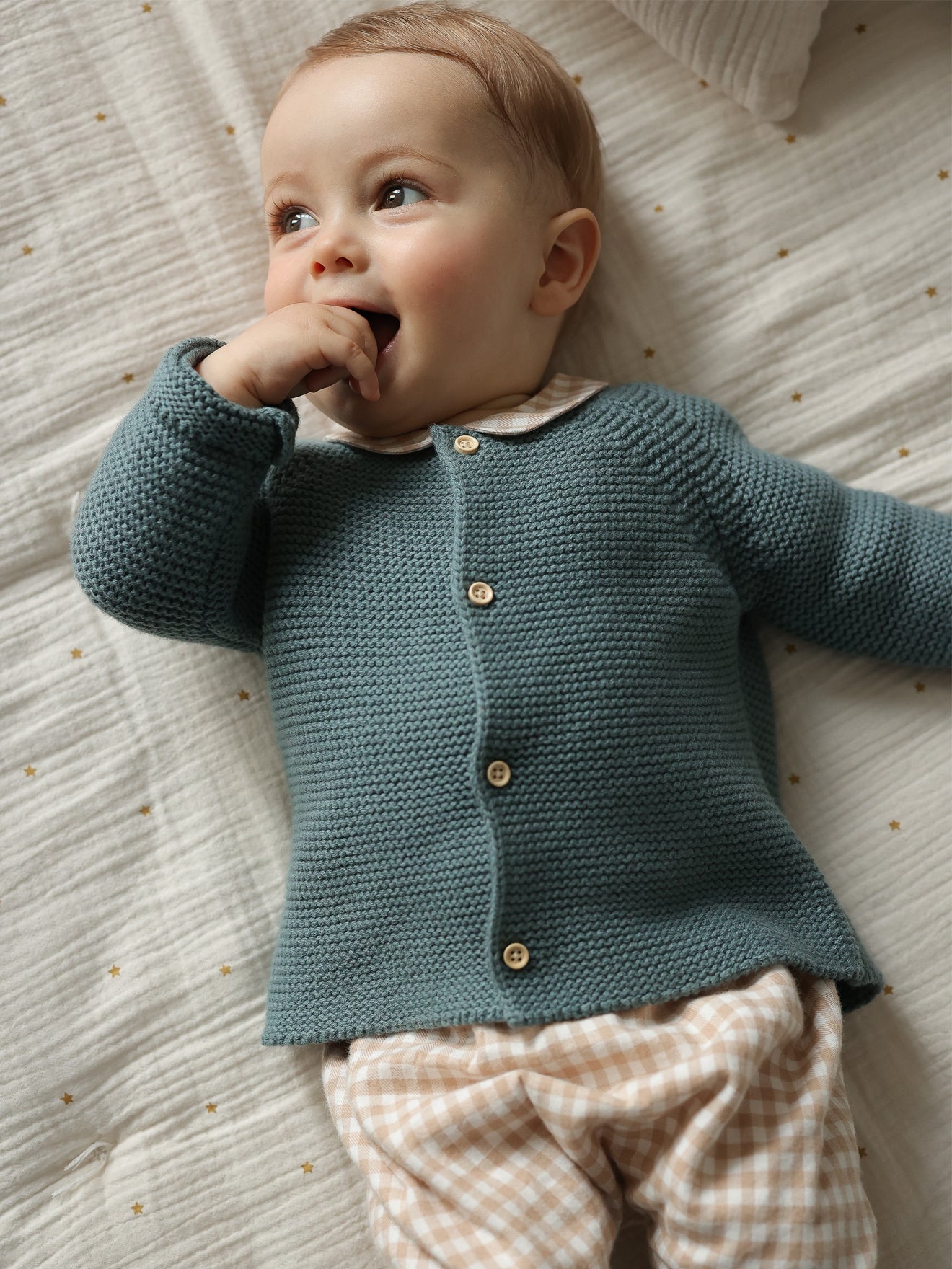 Gilet Bébé en laine et coton bio