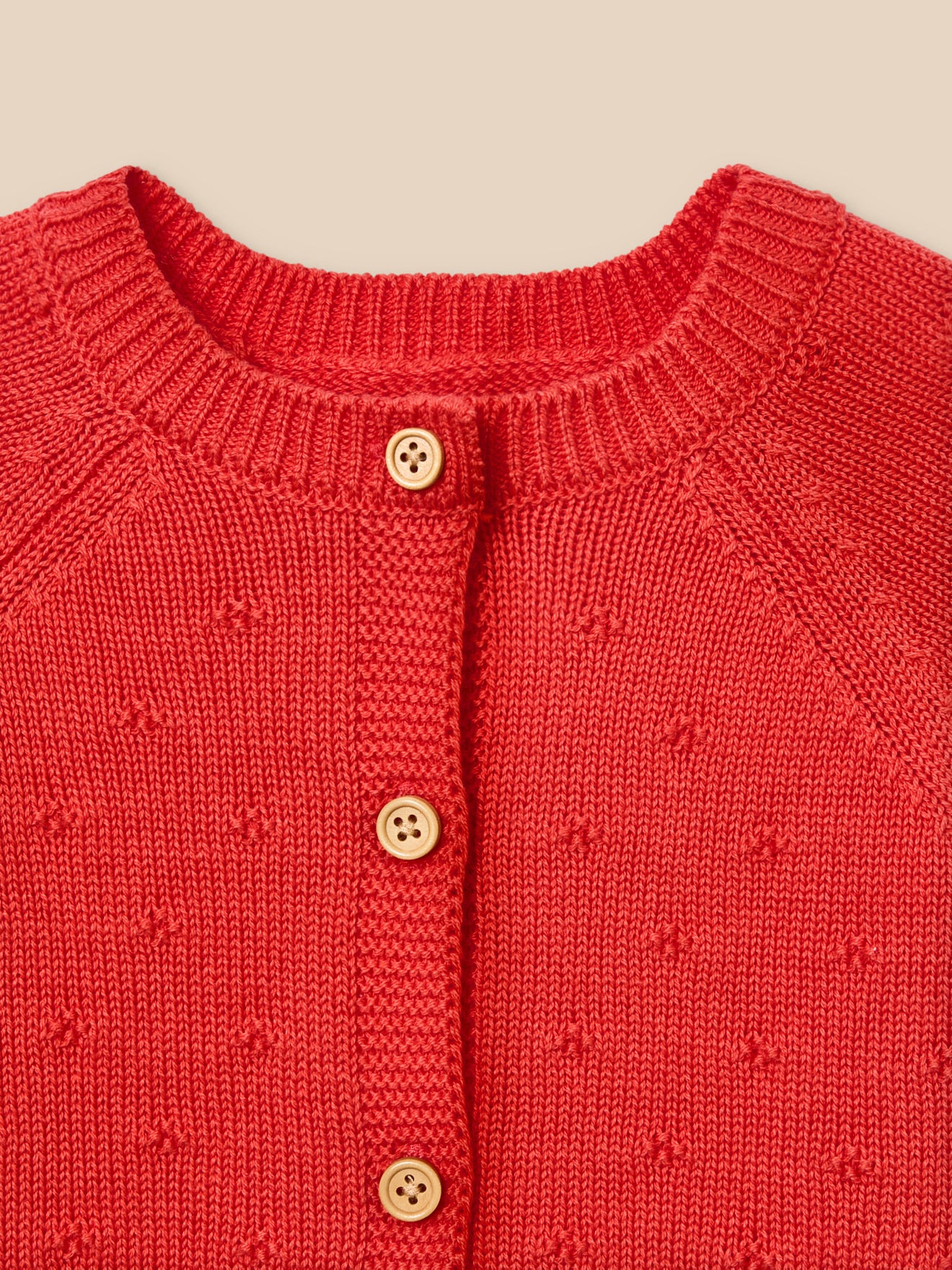 Cardigan maille ajourée bébé - Coton biologique
