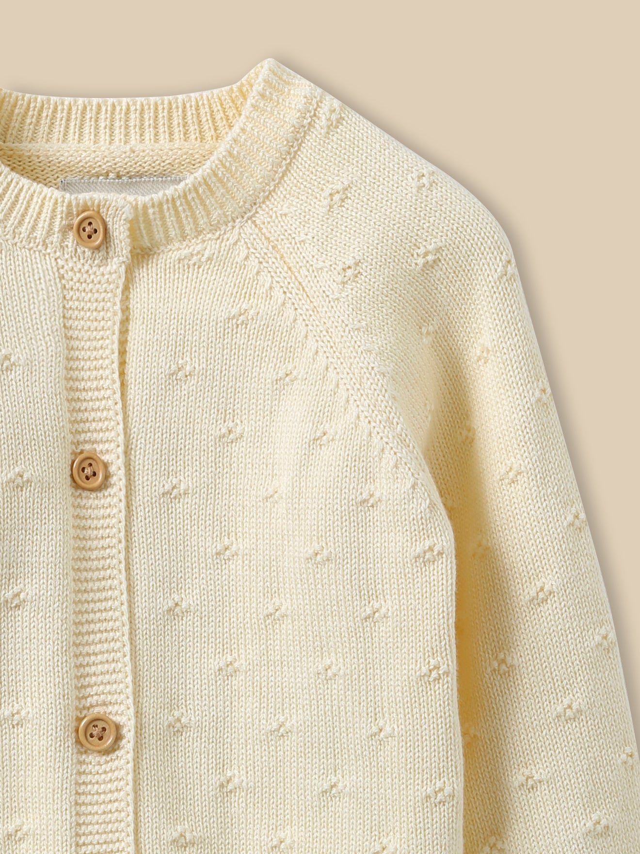 Cardigan maille ajourée bébé - Coton biologique