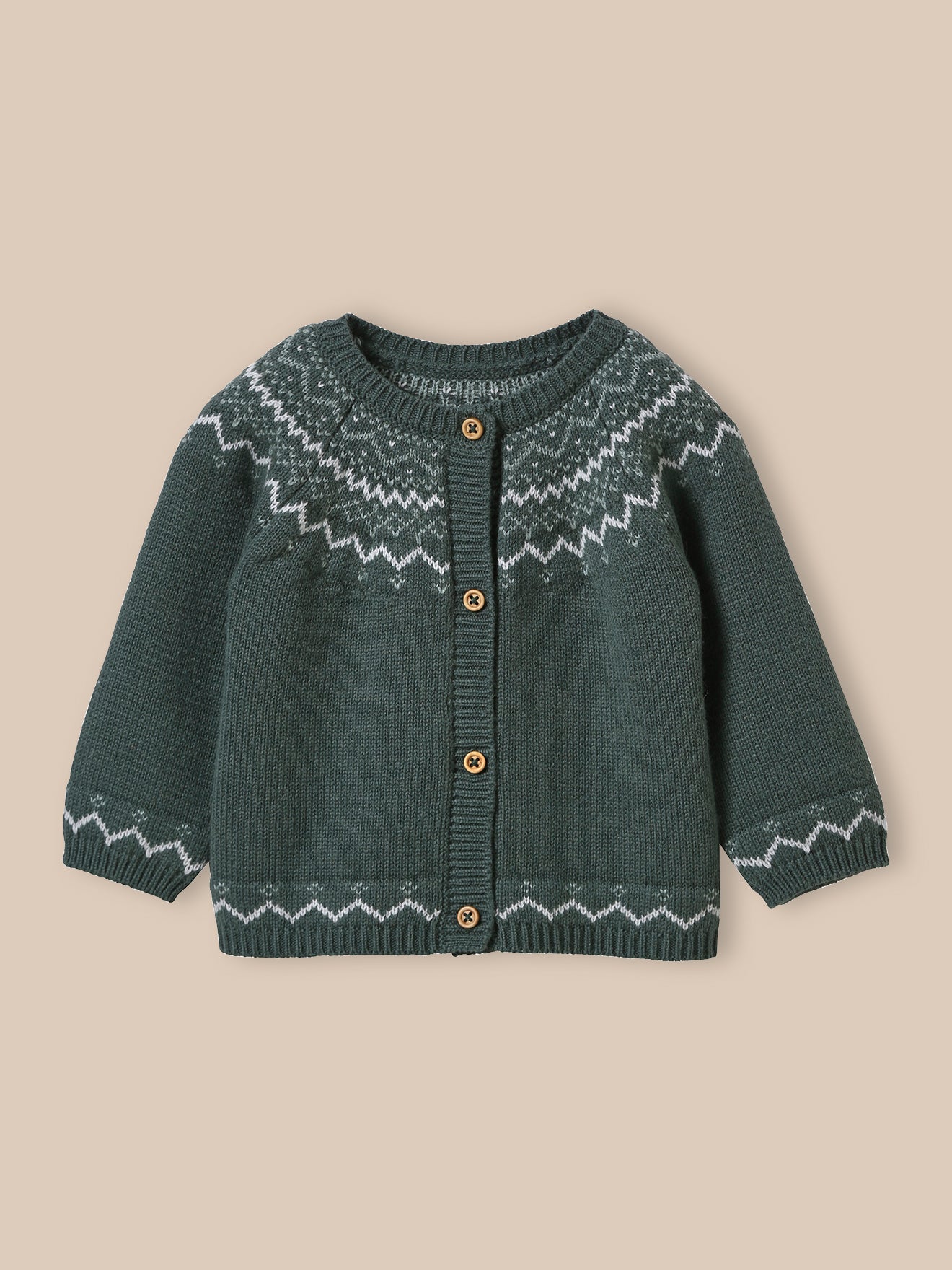 Gilet jacquard en laine bébé