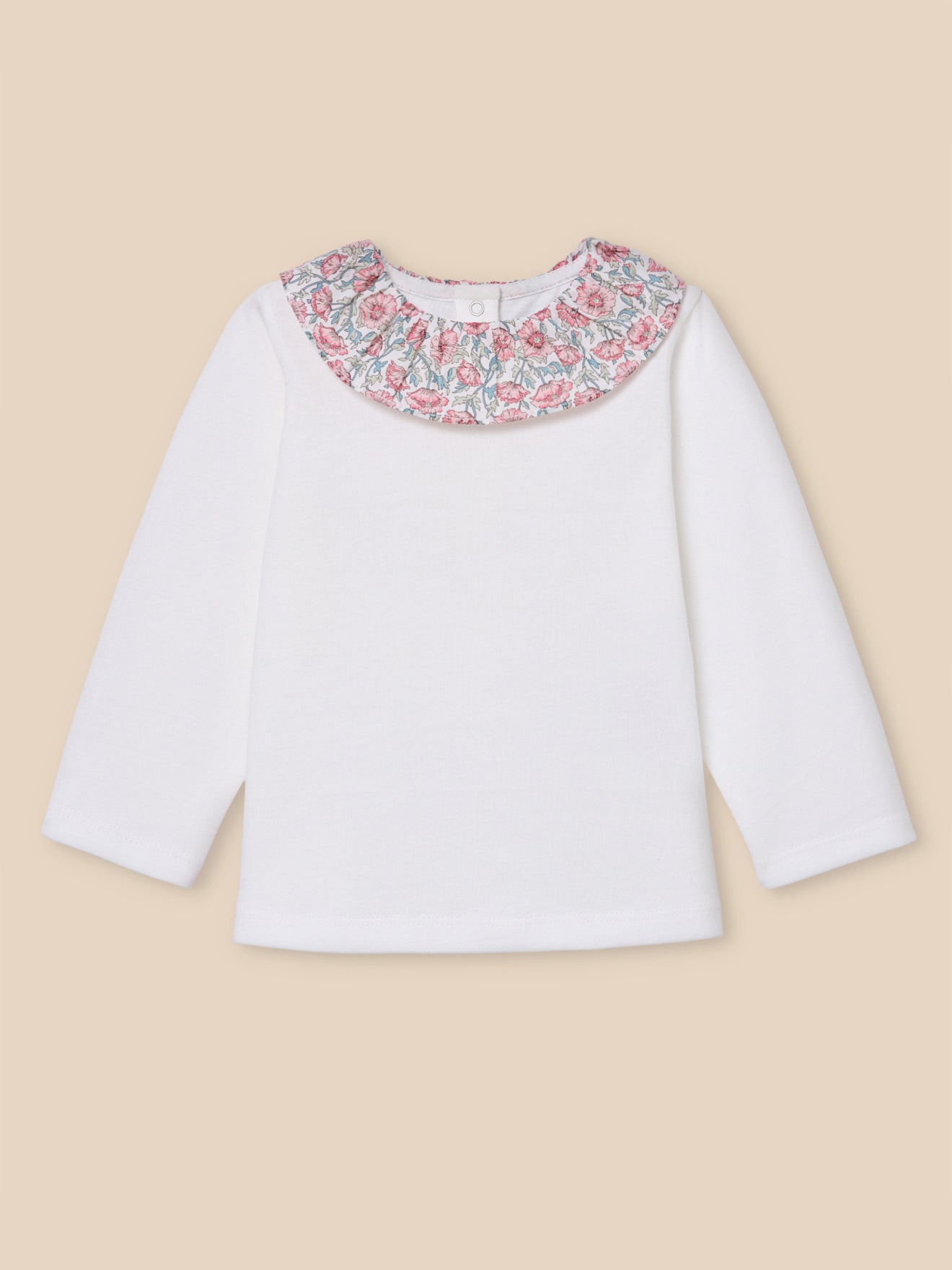 T-shirt col en tissu Liberty Bébé - Coton biologique