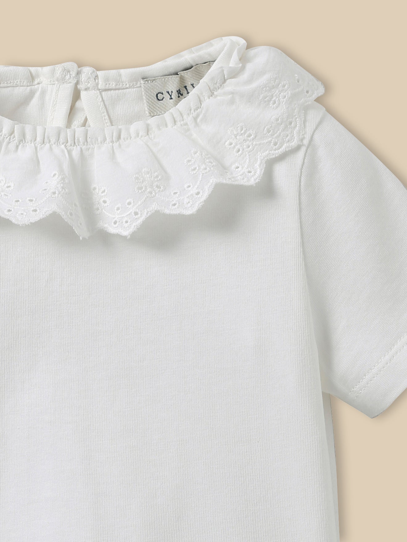 T-shirt col raffiné - Coton biologique Bébé