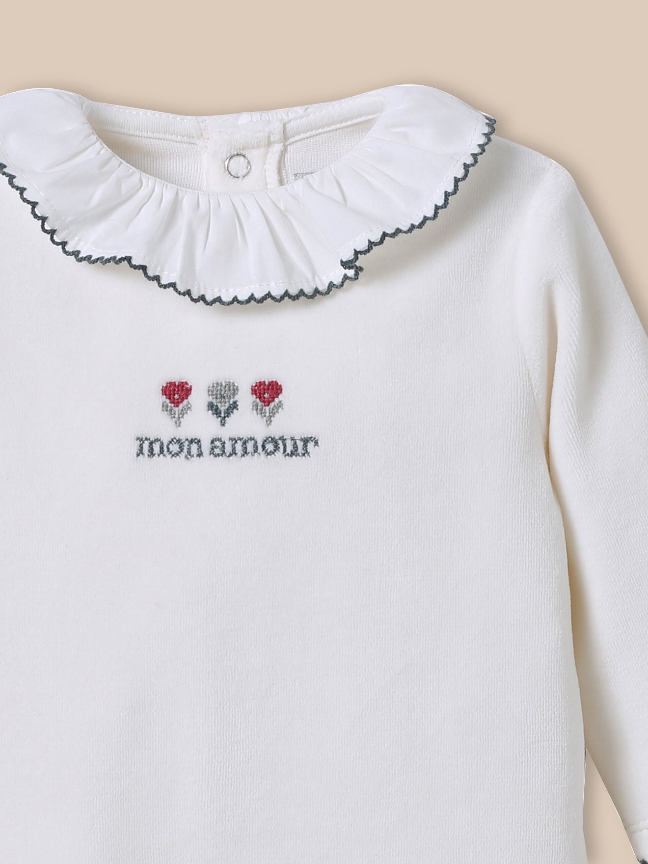 Dors-bien en velours brodé Bébé