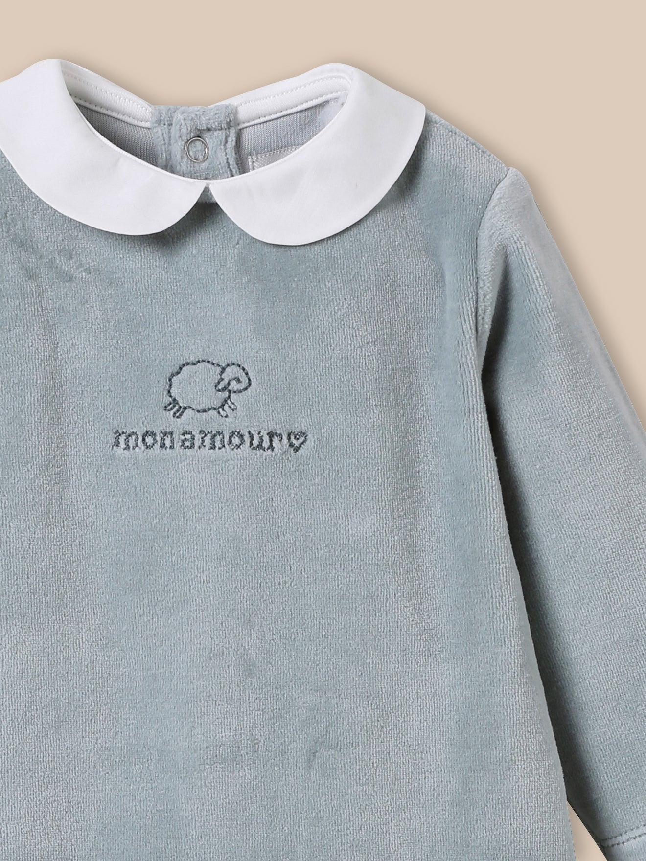 Dors-bien en velours brodé Bébé