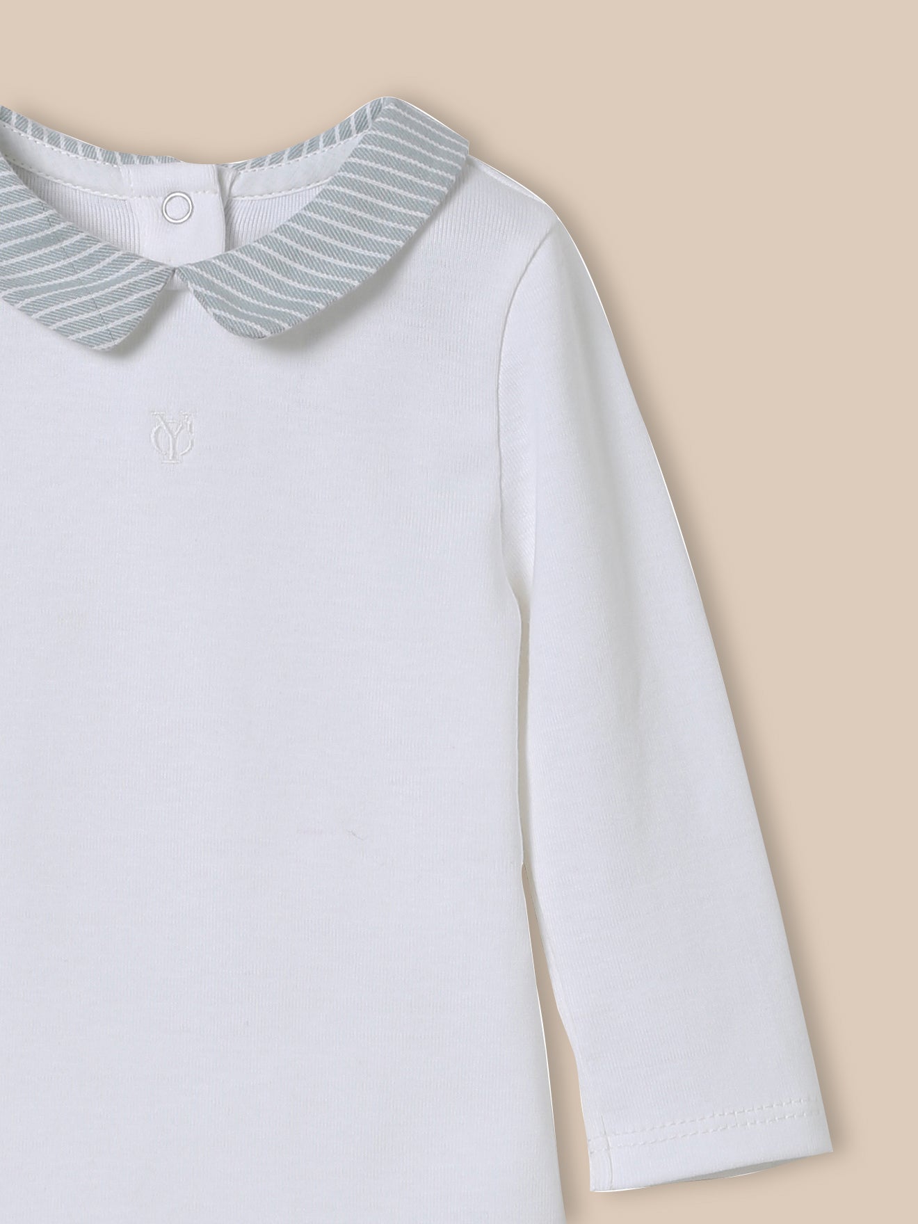 Body Bébé col à carreaux - Coton biologique