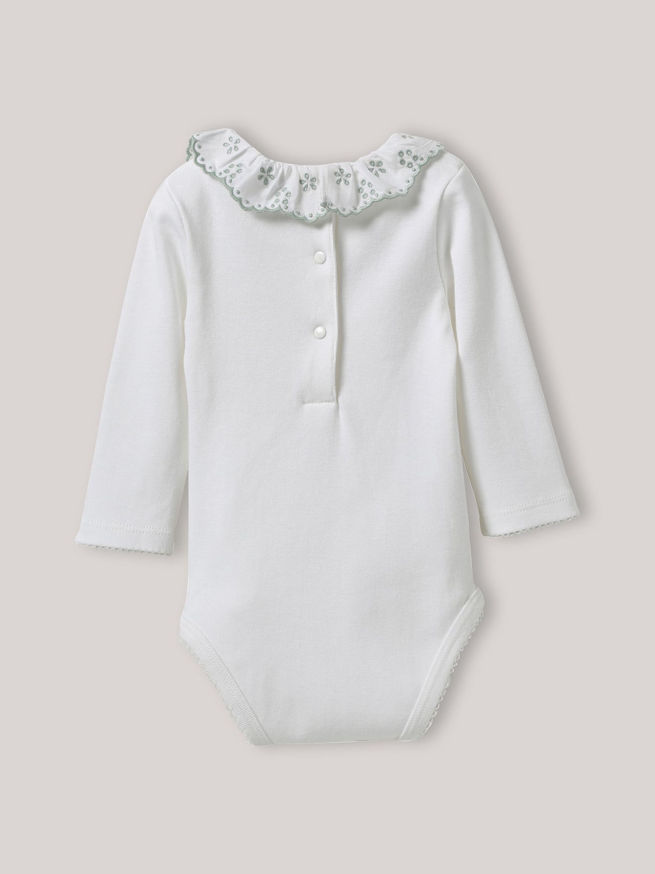 Body col en broderie anglaise - Coton biologique