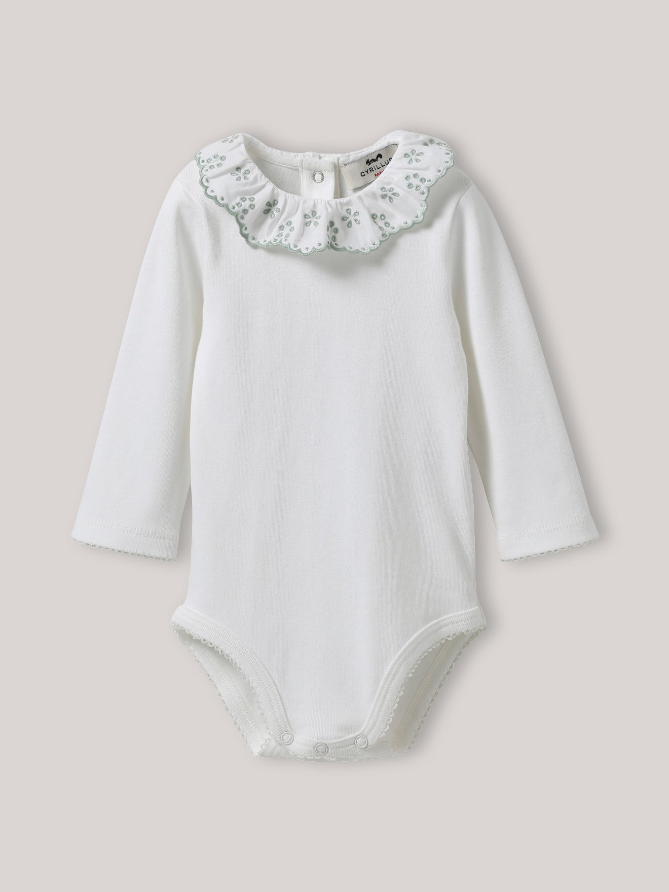 Body col en broderie anglaise - Coton biologique