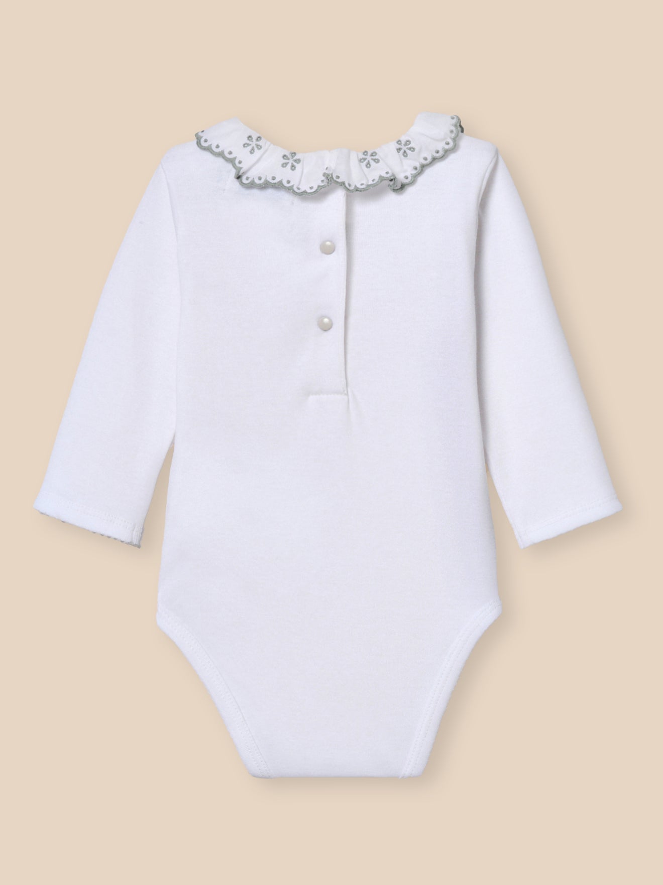 Body col en broderie anglaise - Coton biologique