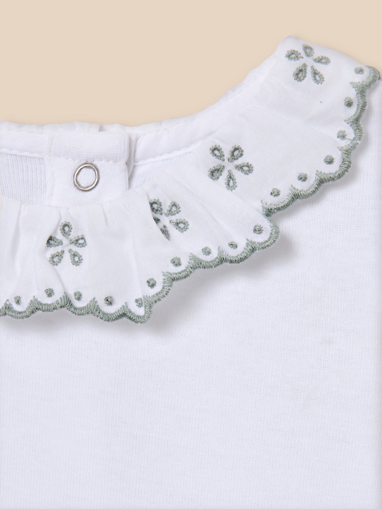 Body col en broderie anglaise - Coton biologique