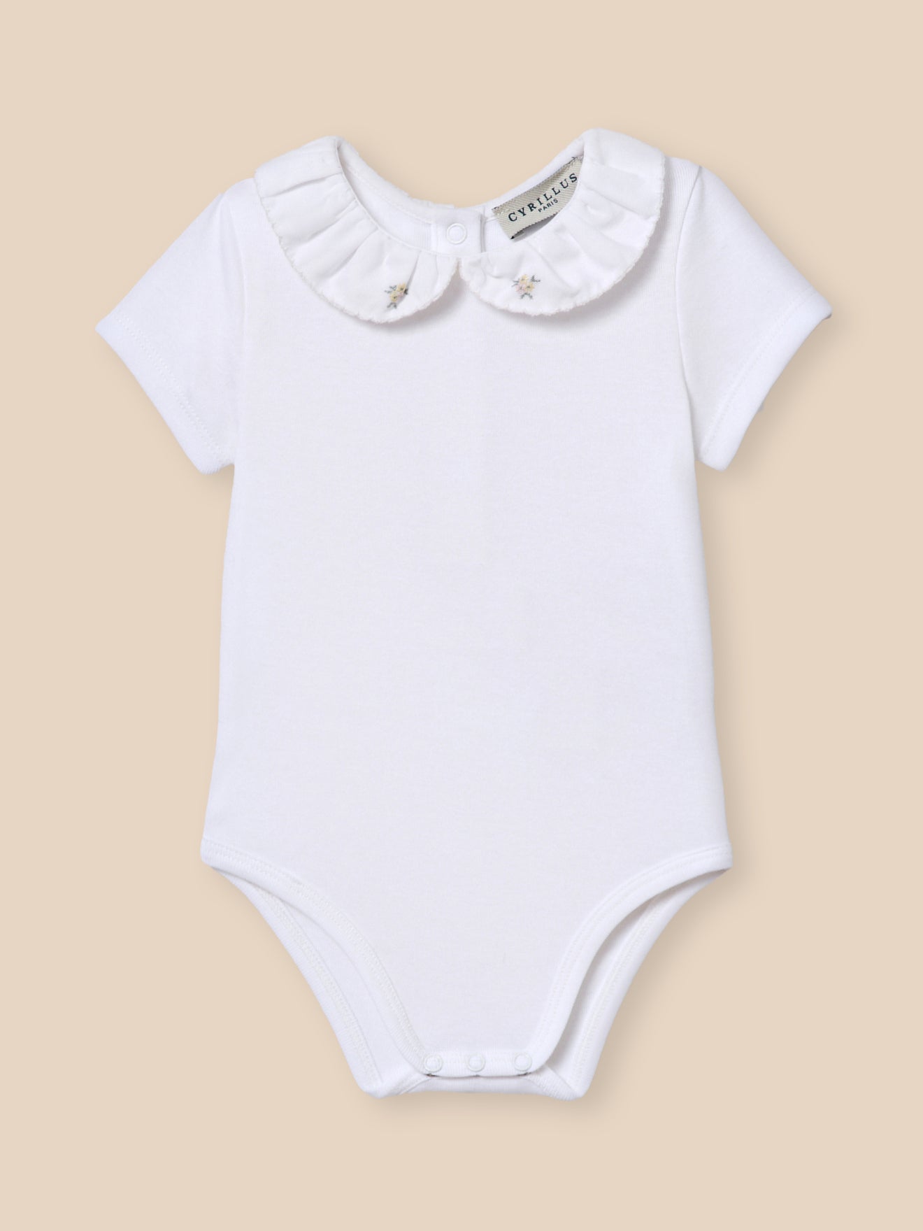 Body col brodé Bébé - Coton Biologique