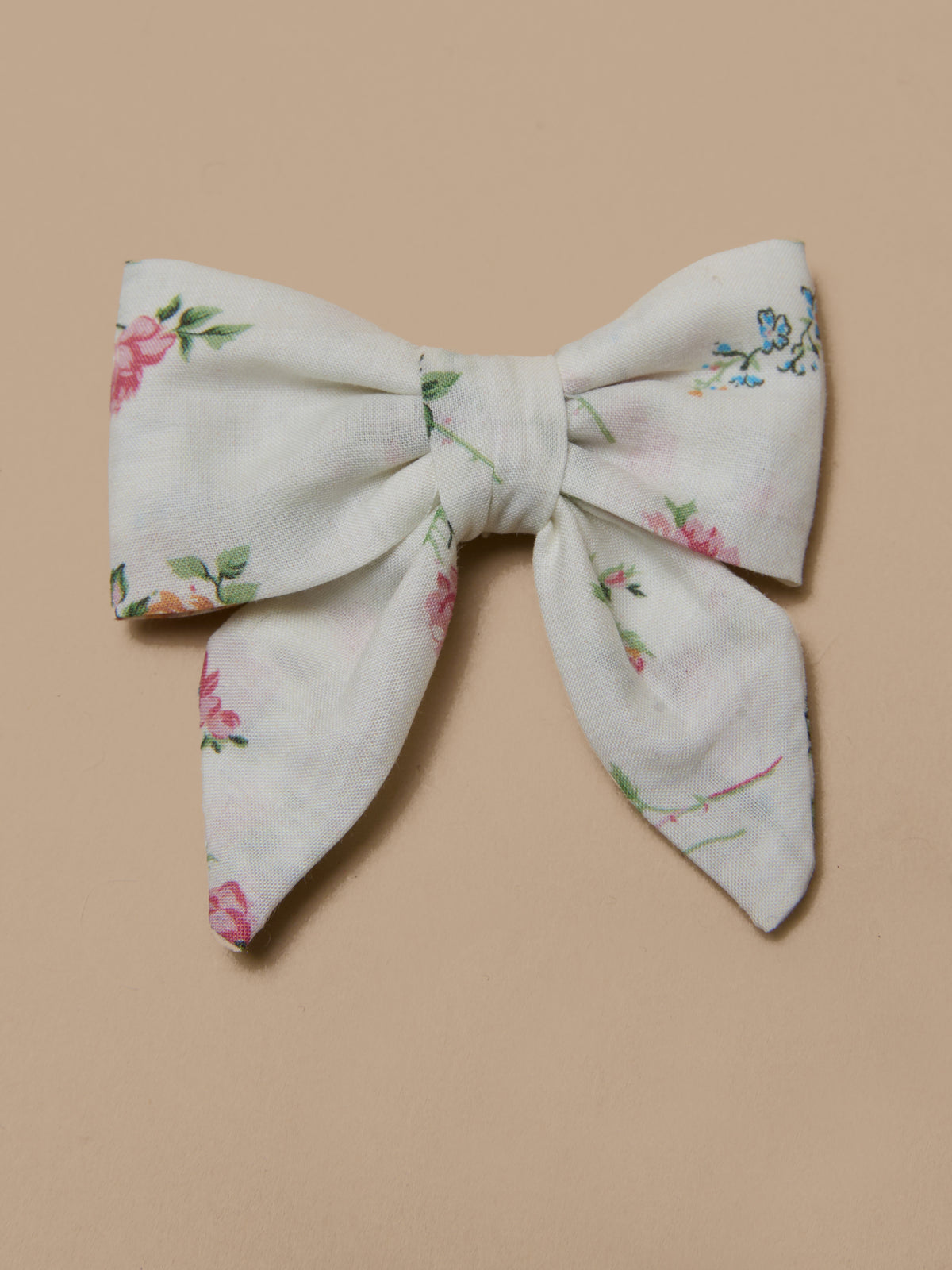 Barrette pince - noeud en tissu Liberty