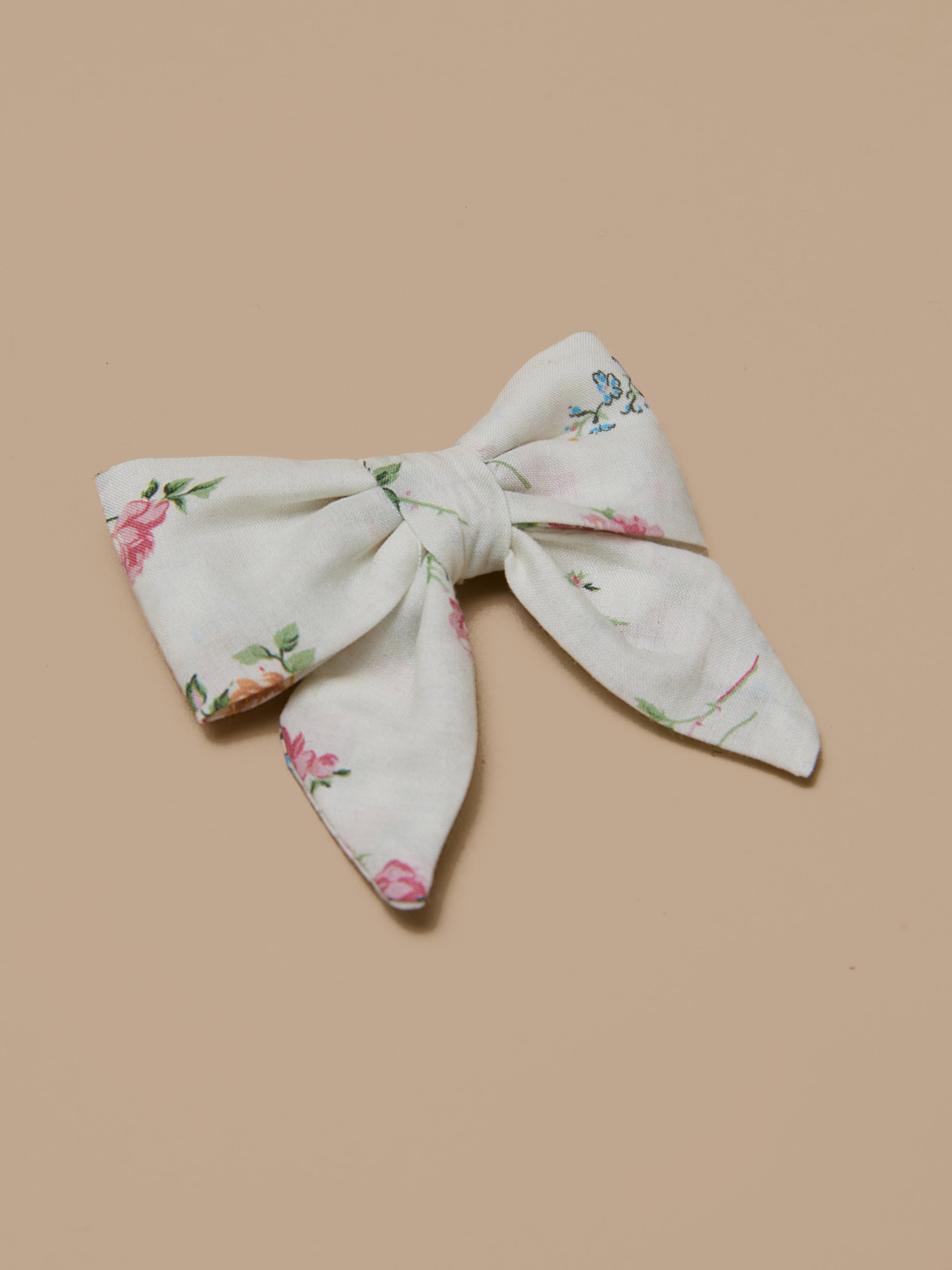 Barrette pince - noeud en tissu Liberty