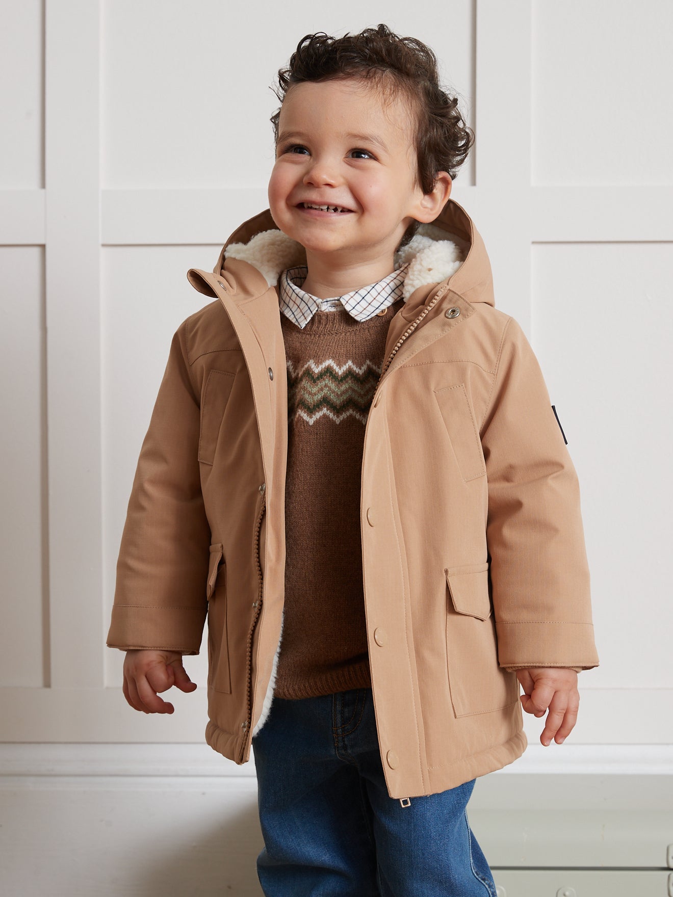 Parka doublée sherpa Bébé