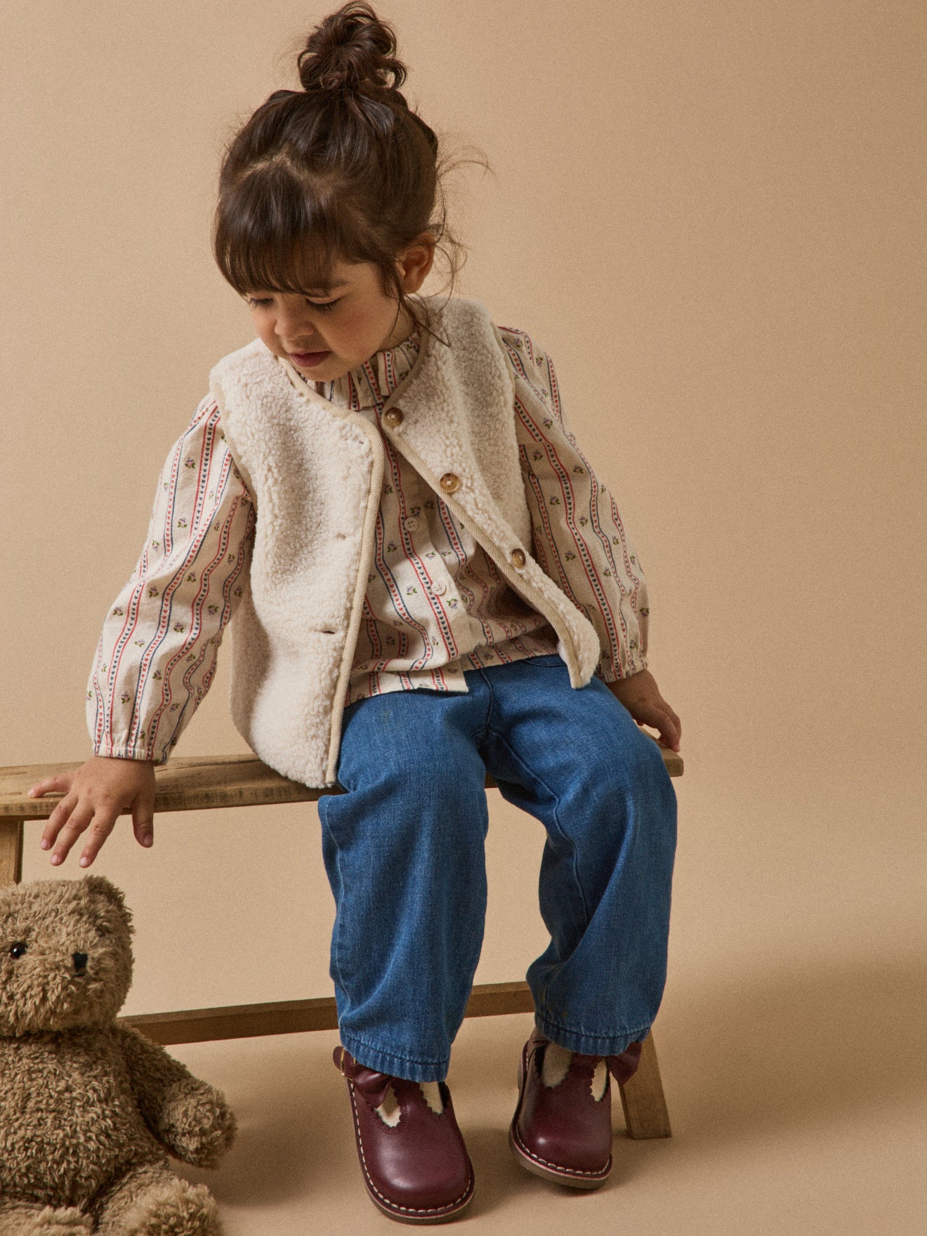 Veste sans manches en sherpa Bébé