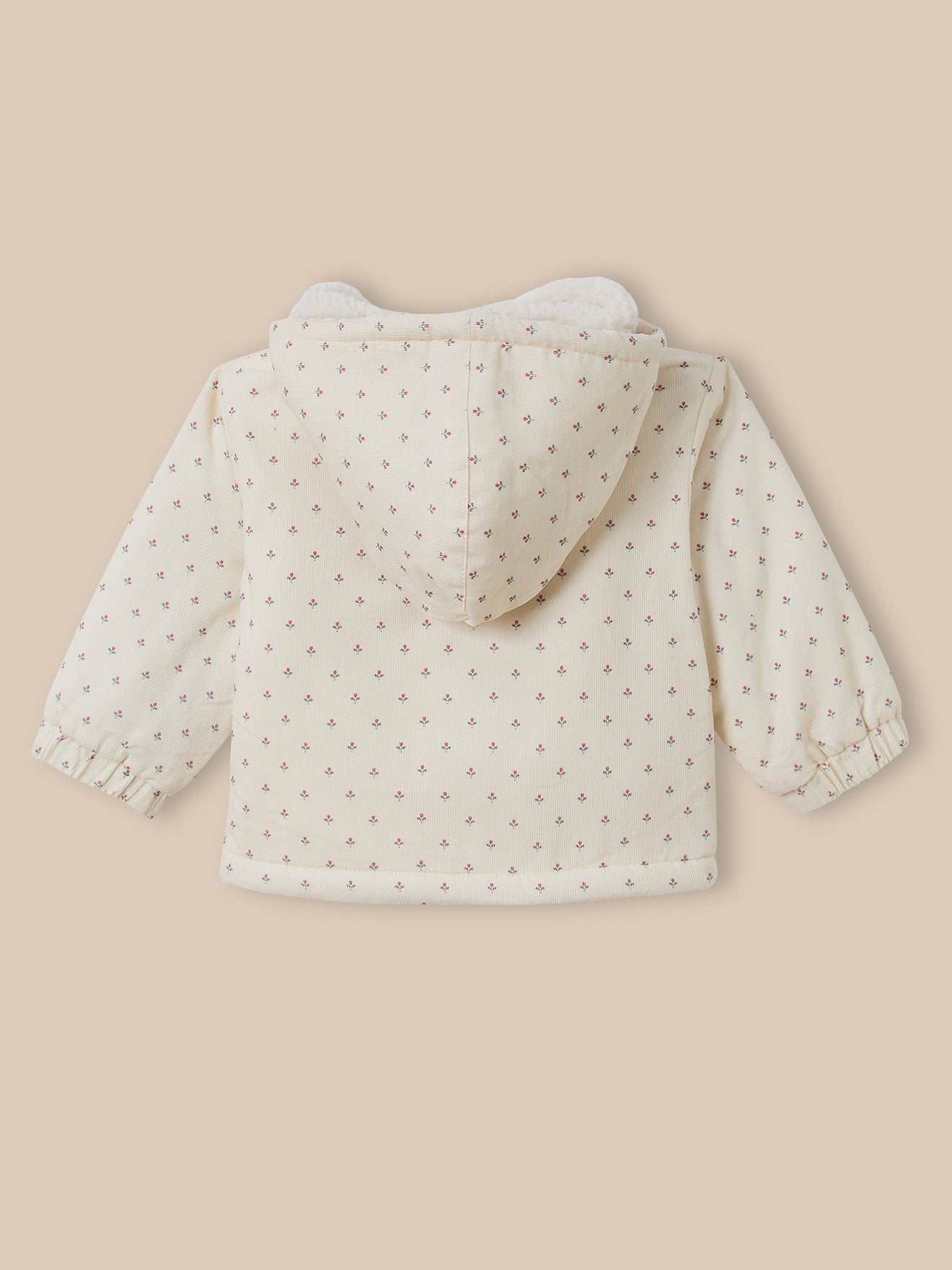 Veste en velours doublée sherpa Bébé