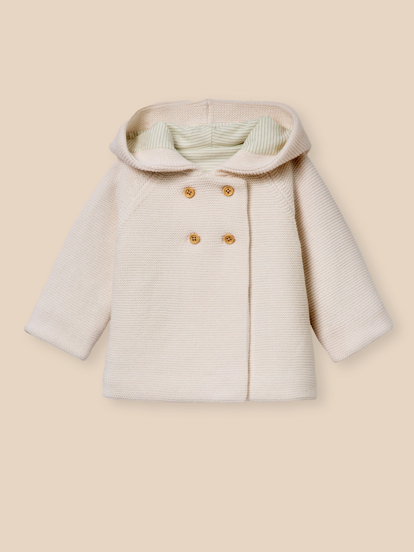 Gilet doublé bébé en coton et laine