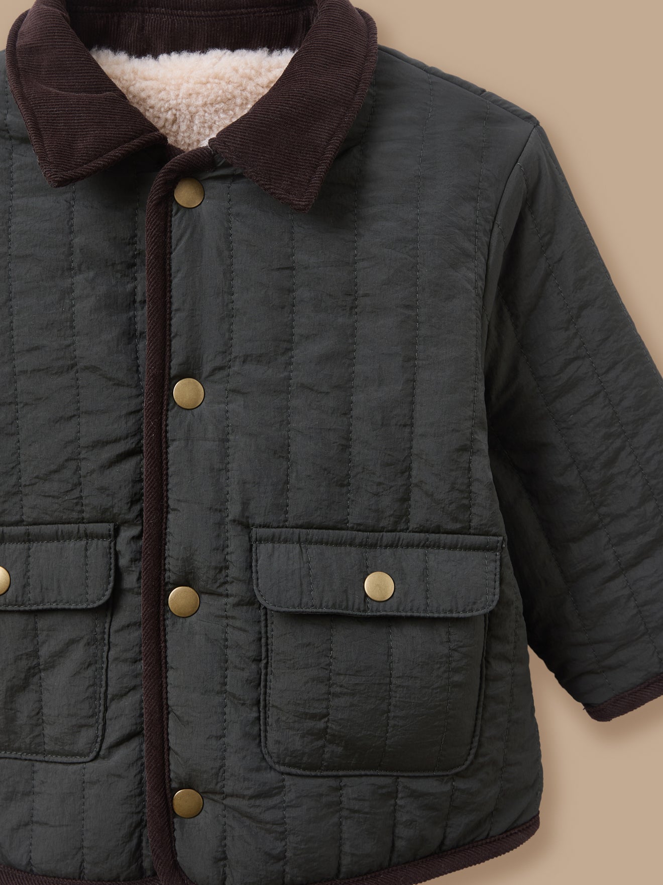 Veste réversible en sherpa Bébé