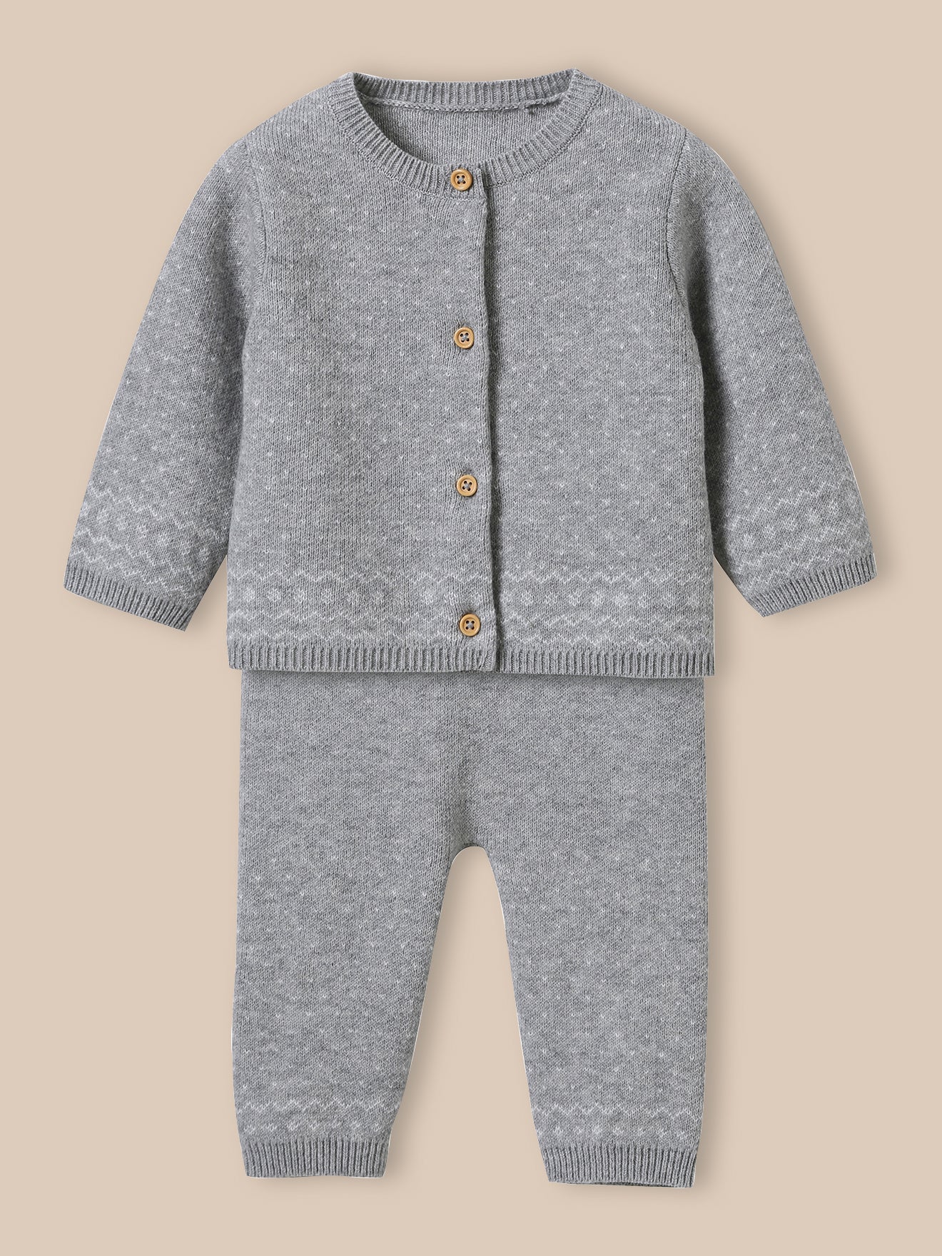 Ensemble jacquard bébé en laine