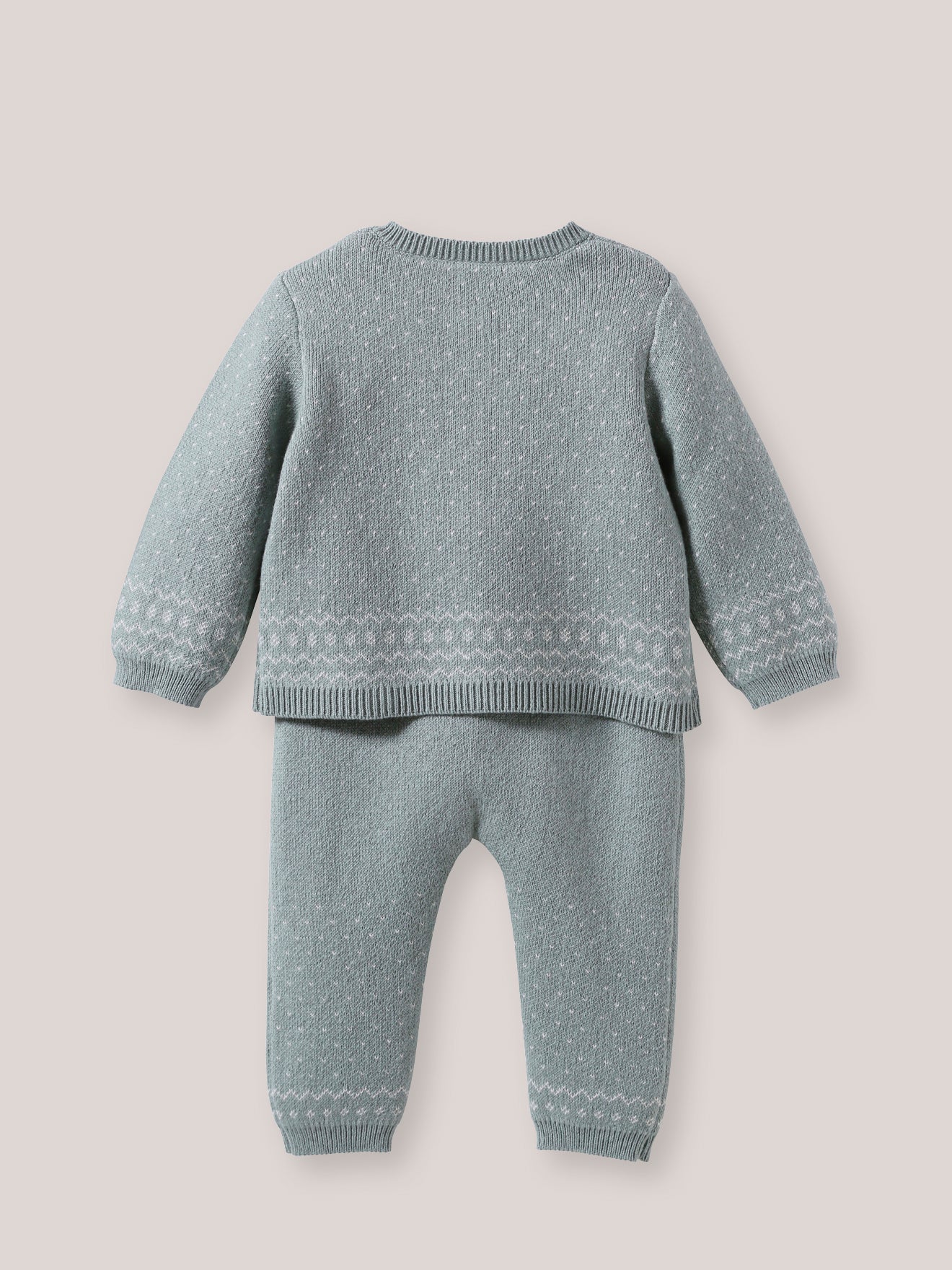 Ensemble jacquard bébé en laine