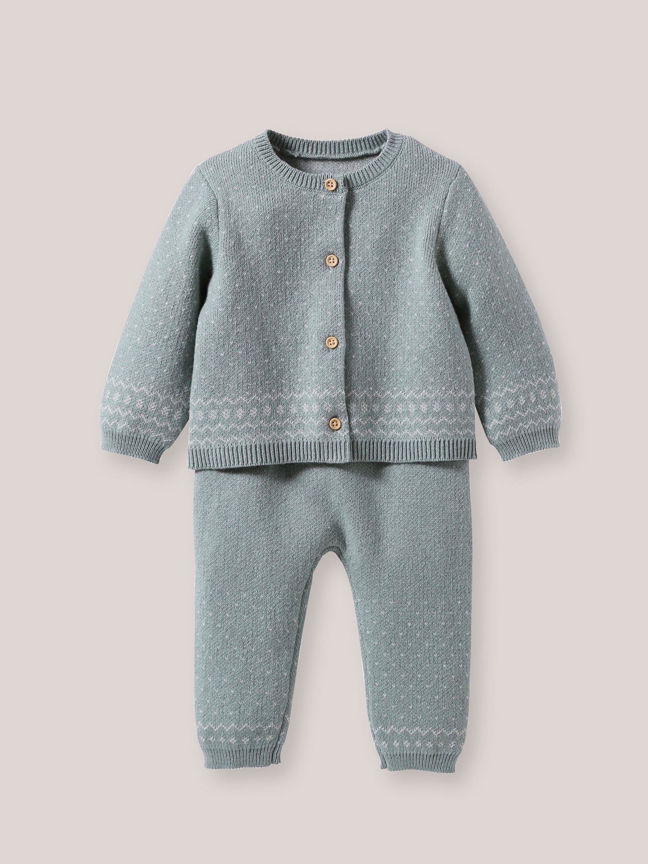 Ensemble jacquard bébé en laine