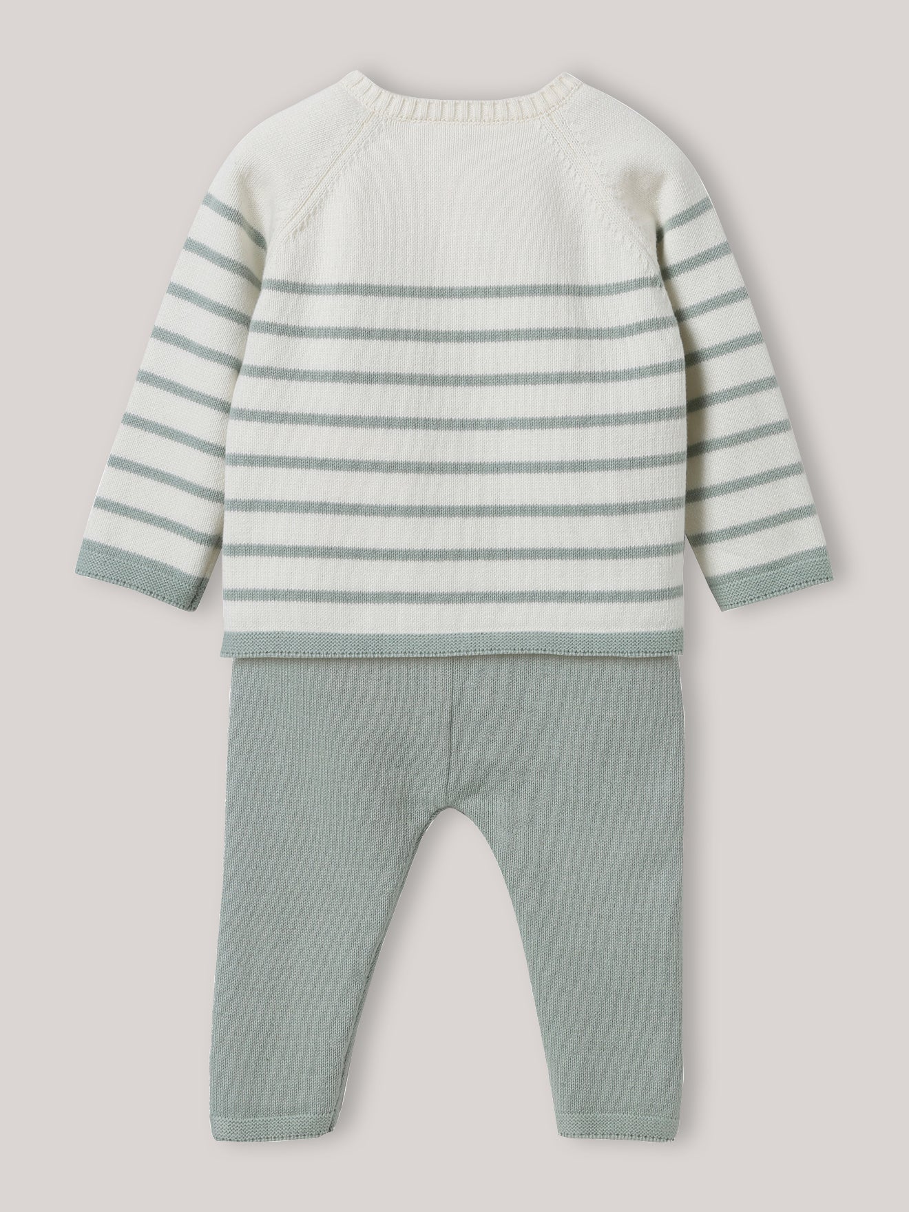 Ensemble rayé en tricot Bébé