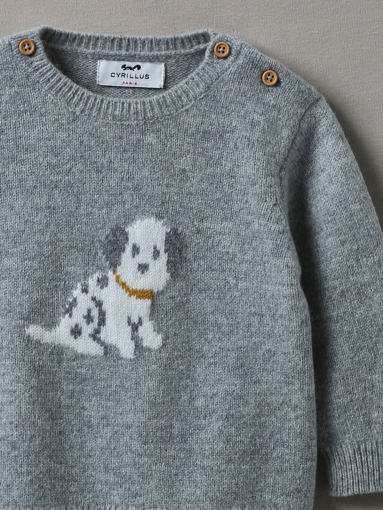 Pull "dalmatien" Bébé en Lambswool