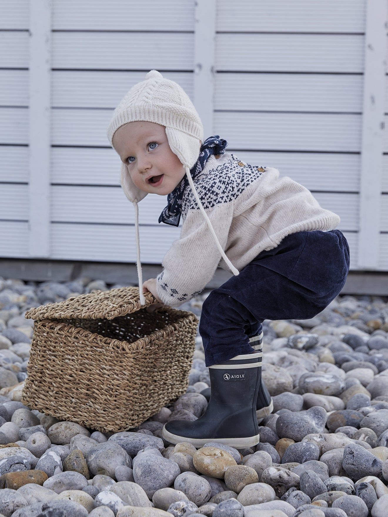 Pull jacquard Bébé laine RWS