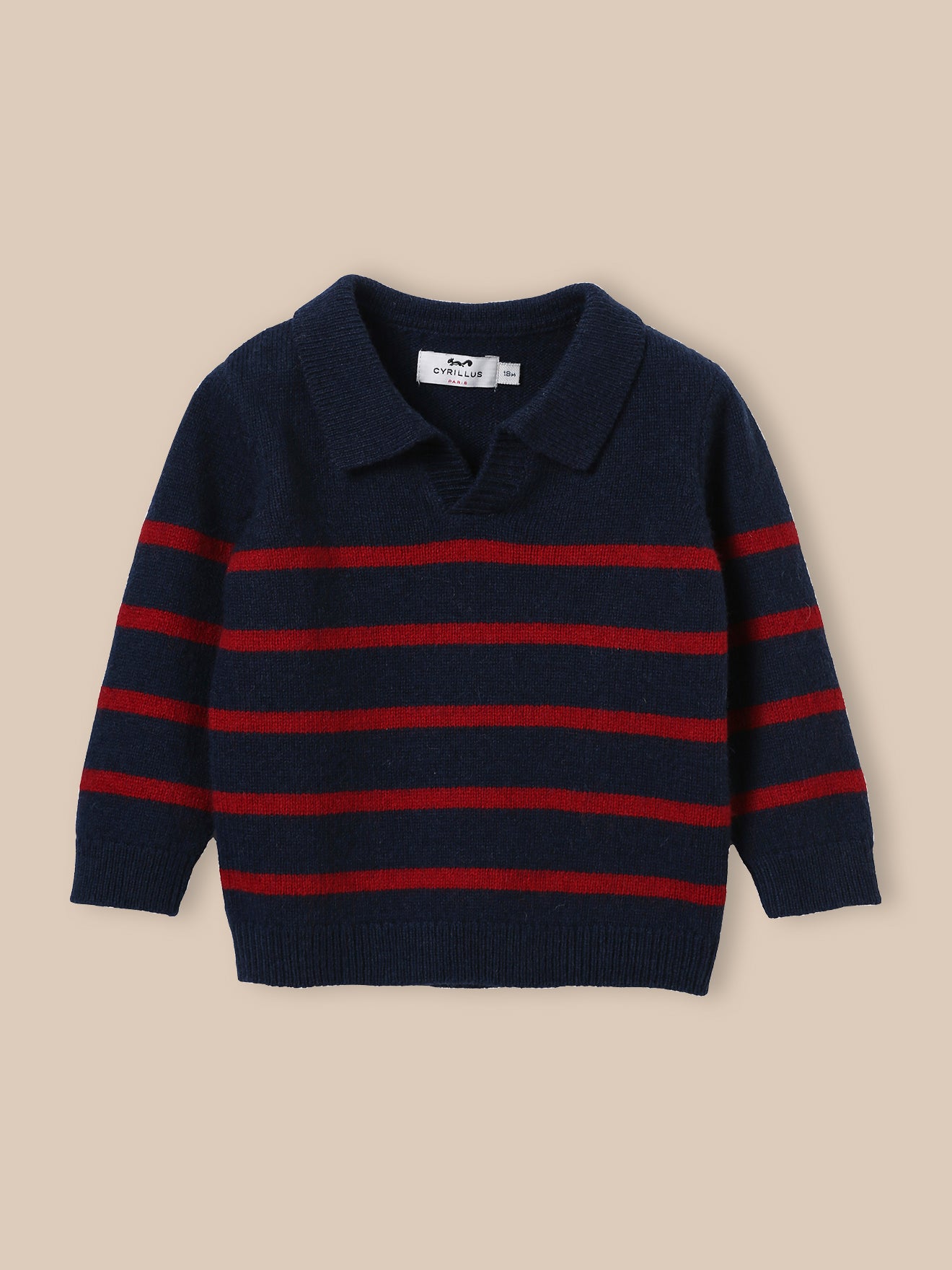 Pull col polo Bébé laine