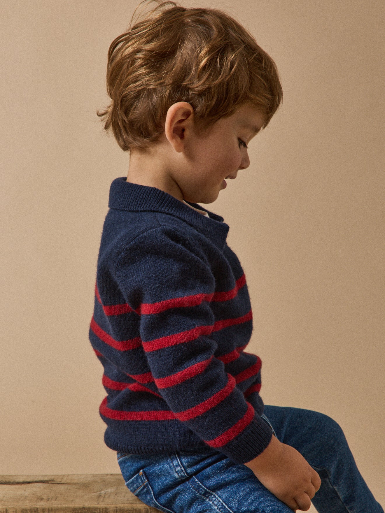 Pull col polo Bébé laine