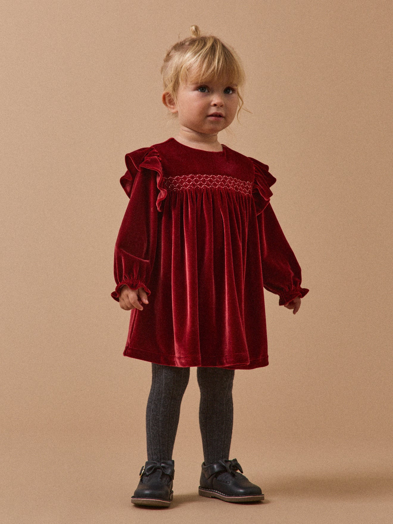 Robe en panne de velours bébé