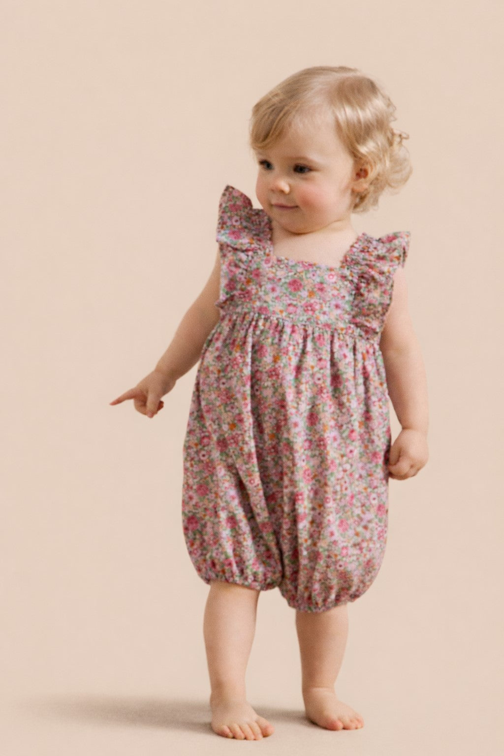 Combi-bloomer en tissu Liberty Bébé