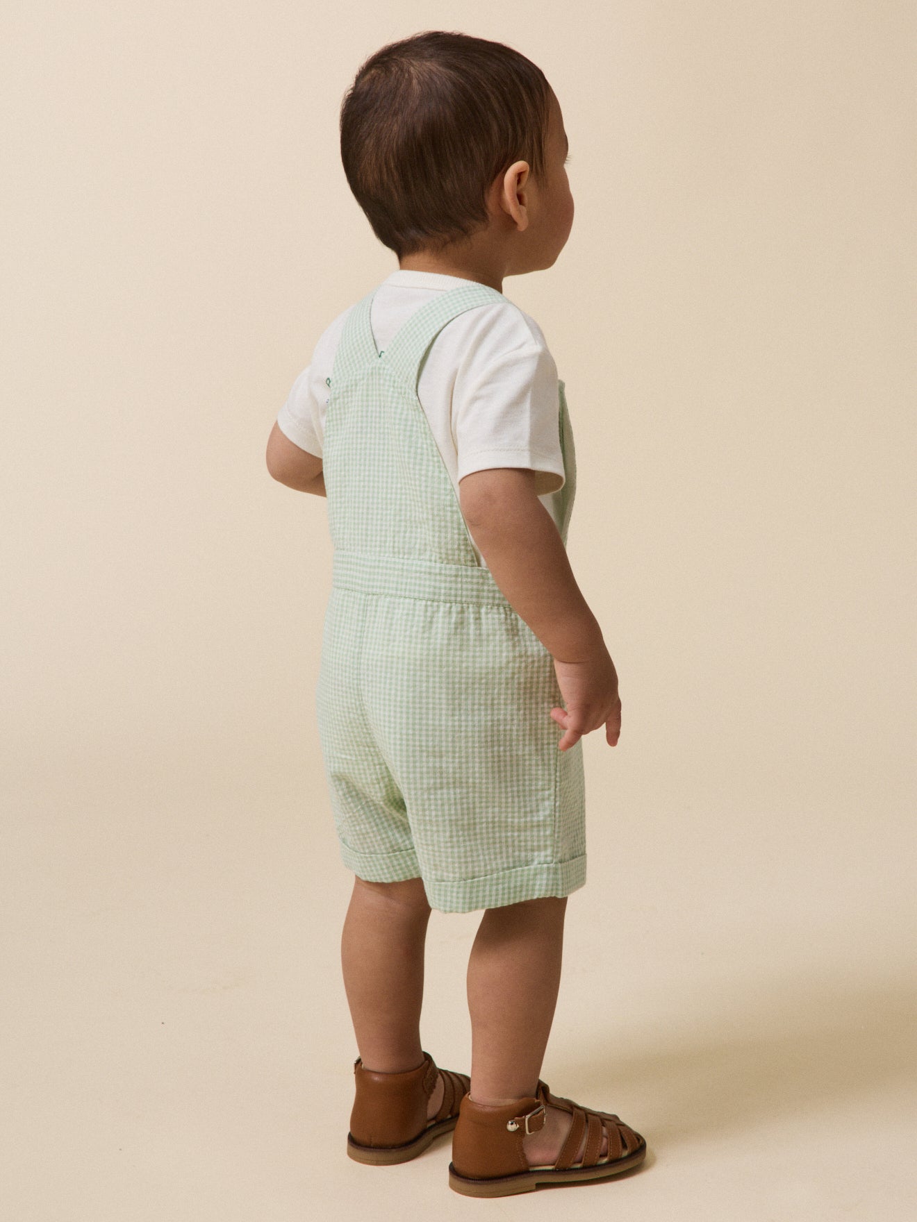 Salopette courte vichy Bébé