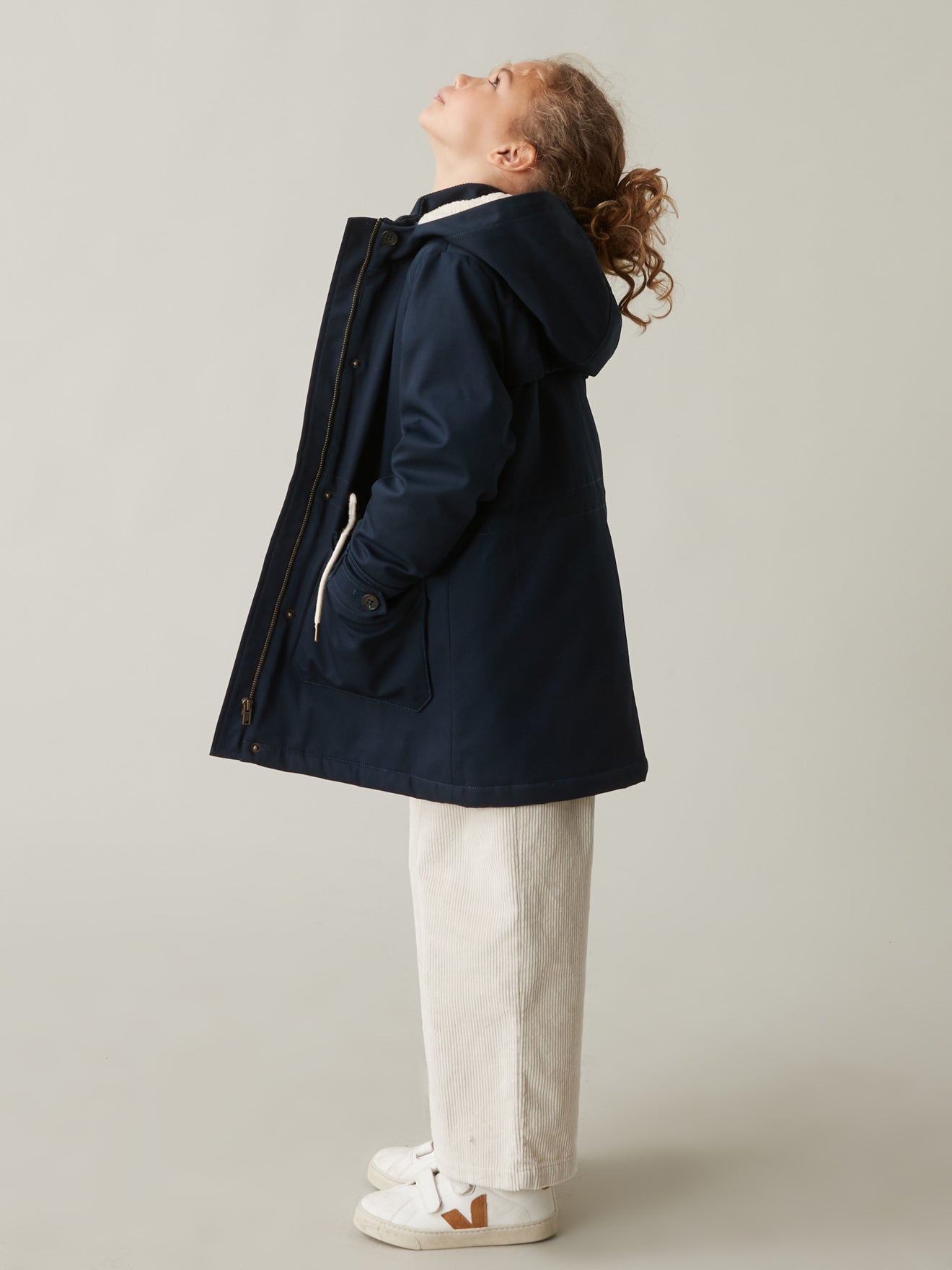 Parka nautique Fille doublée sherpa