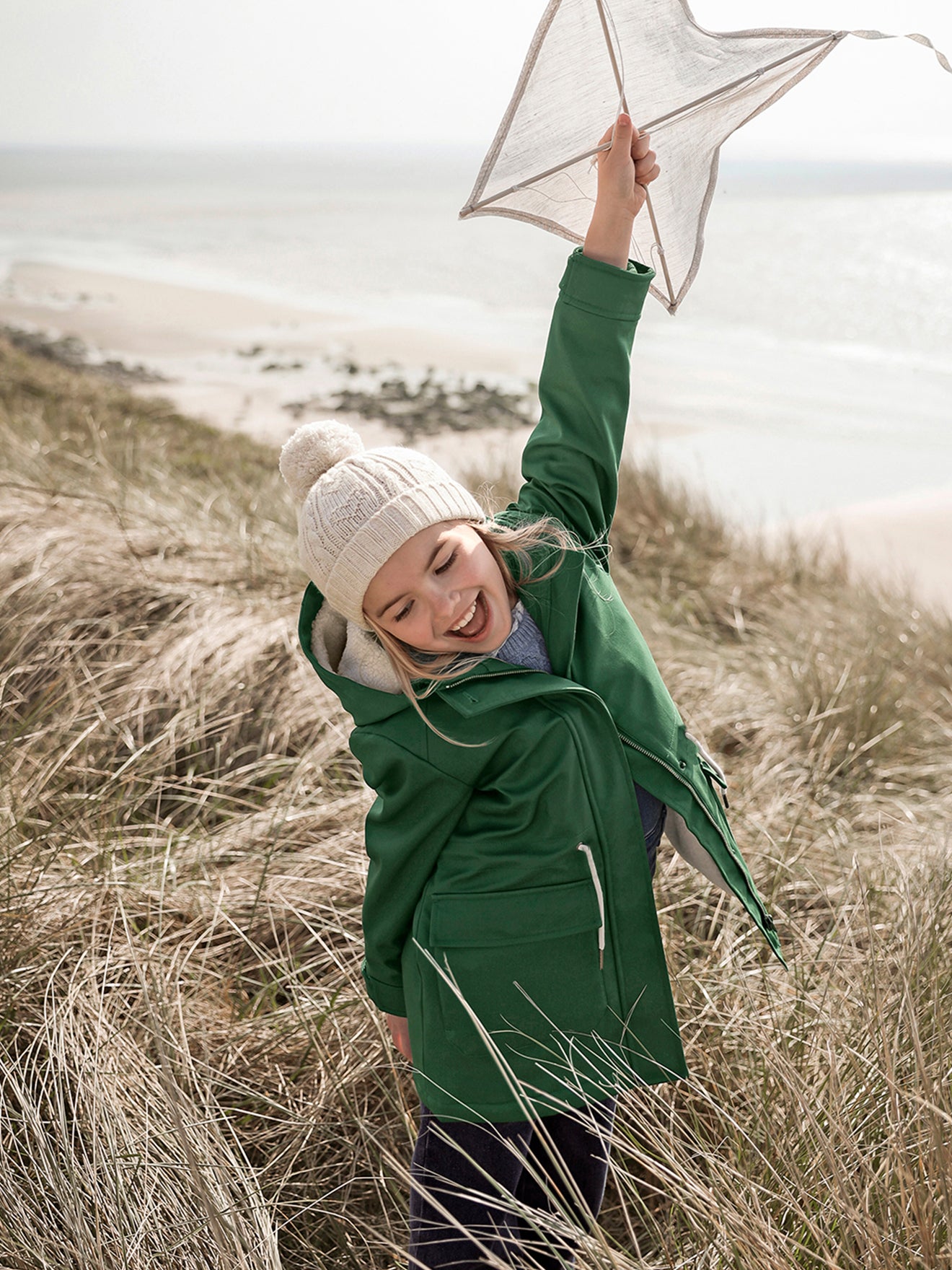 Parka nautique Fille doublée sherpa