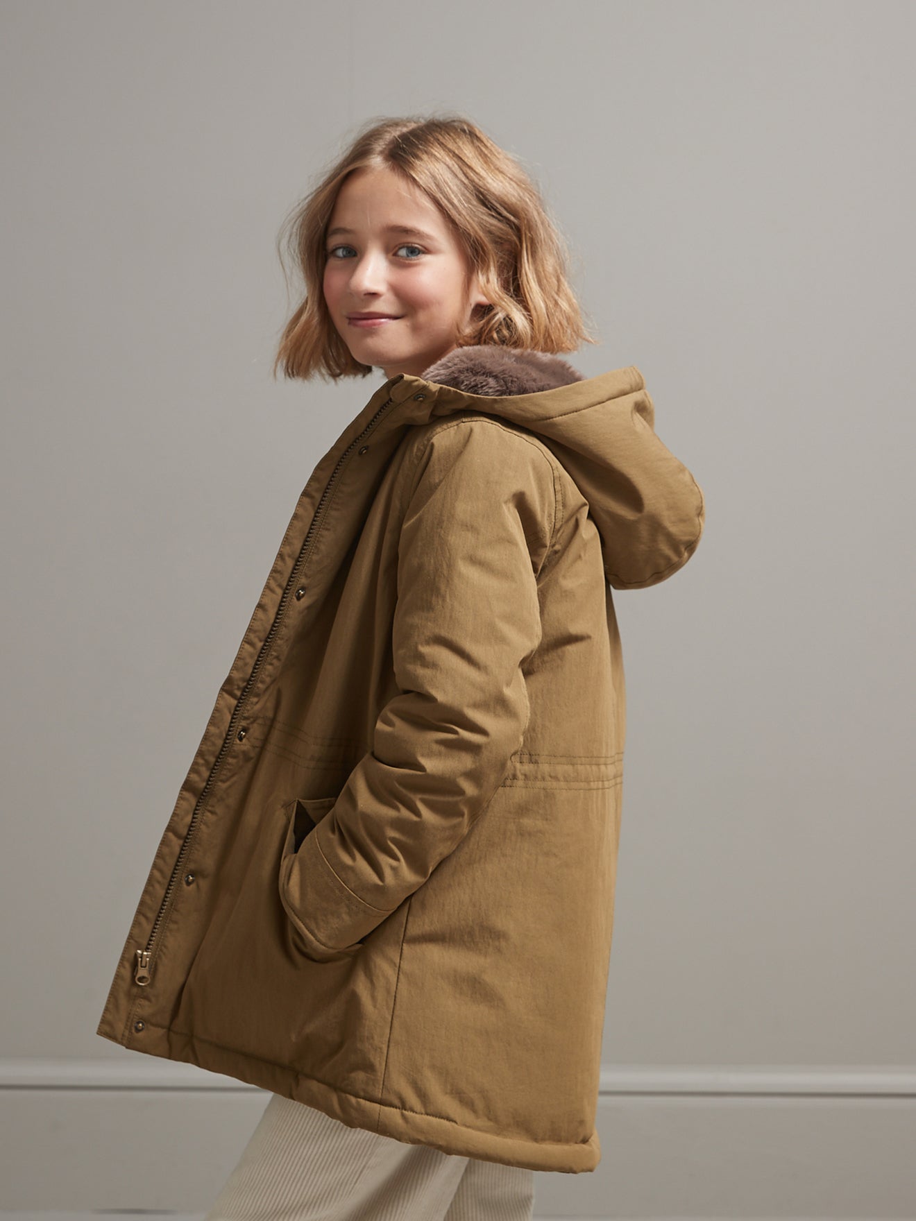 Parka Fille doublée d'imitation fourrure