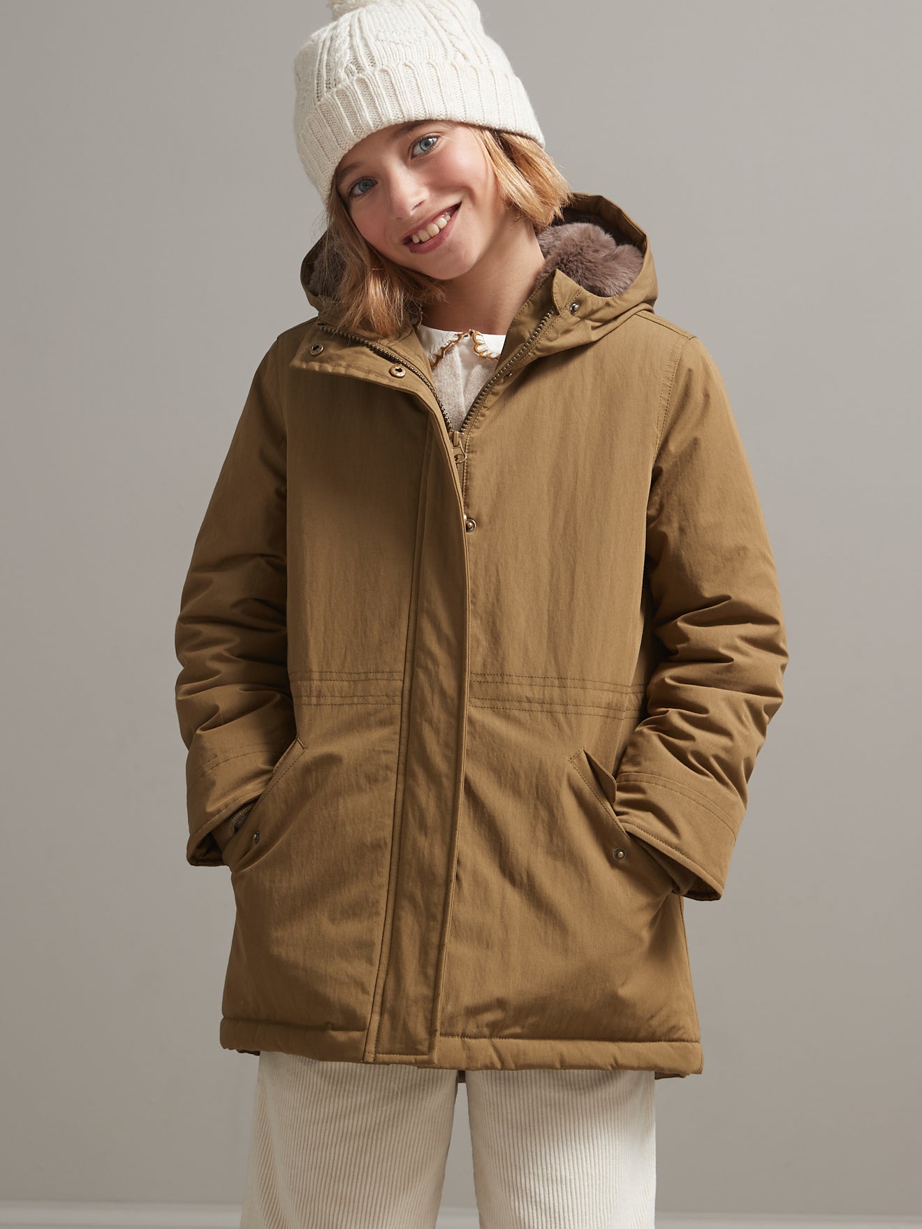 Parka Fille doublée d'imitation fourrure