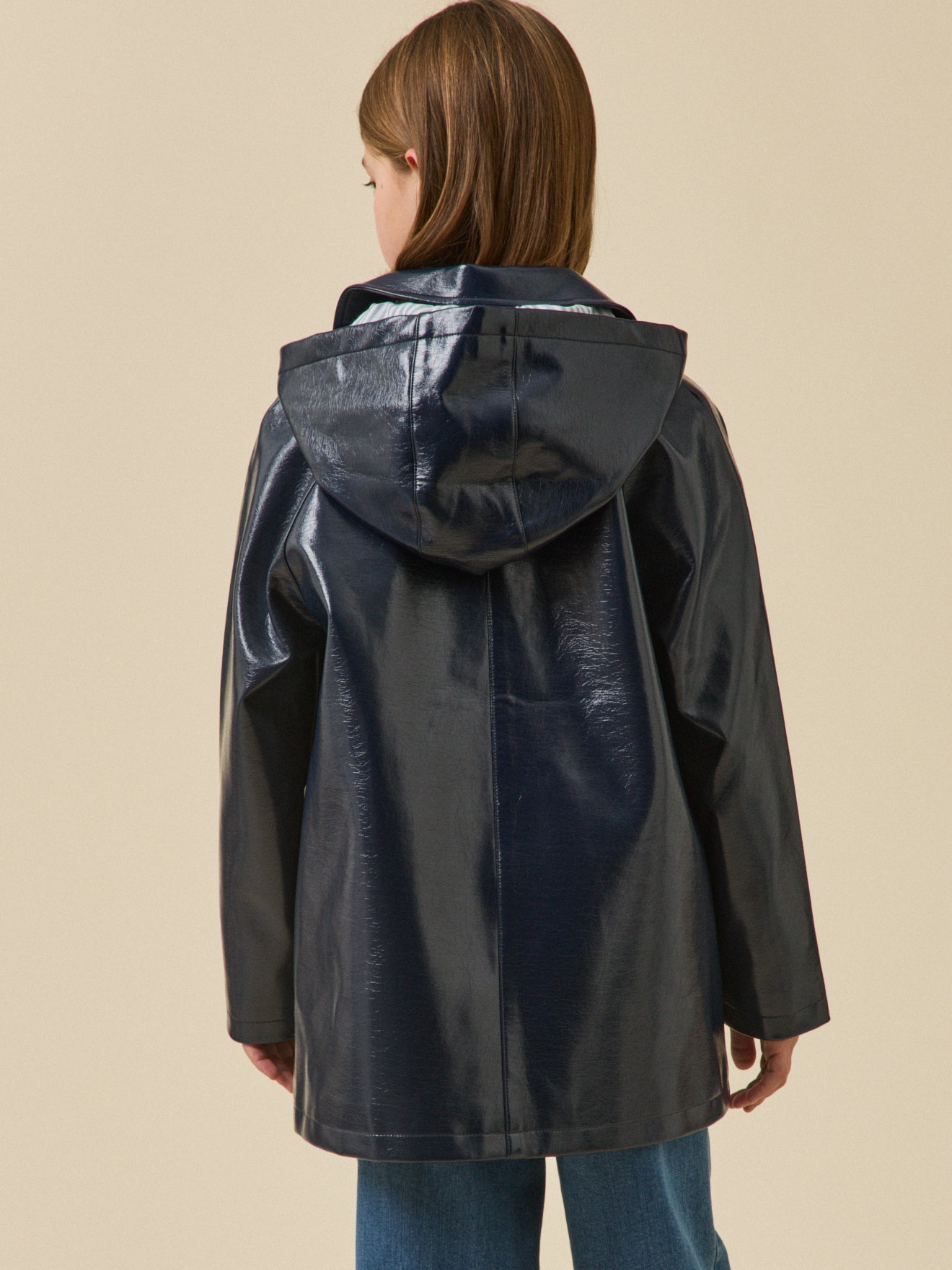 Imperméable en vinyle Fille avec capuche