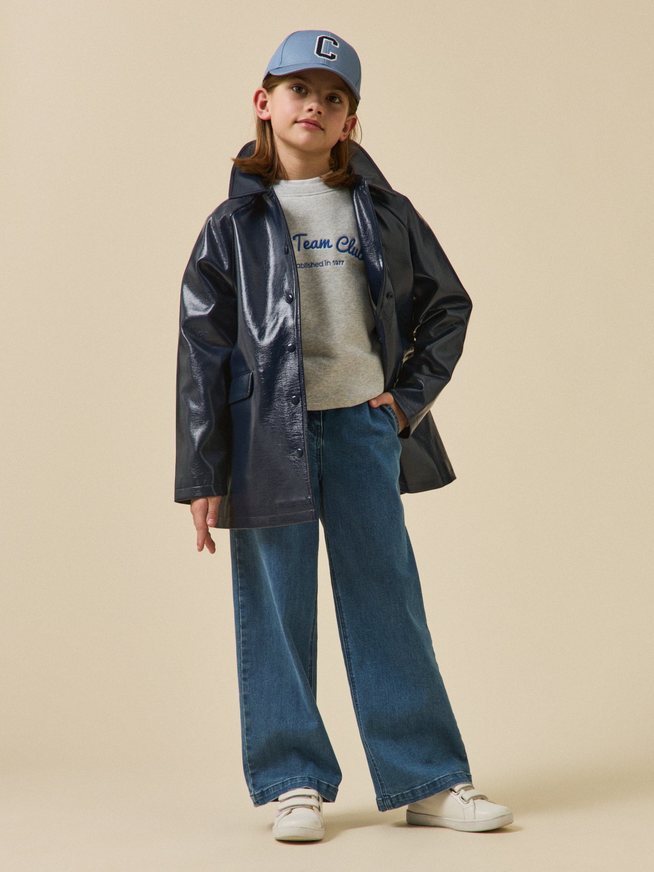 Imperméable en vinyle Fille avec capuche