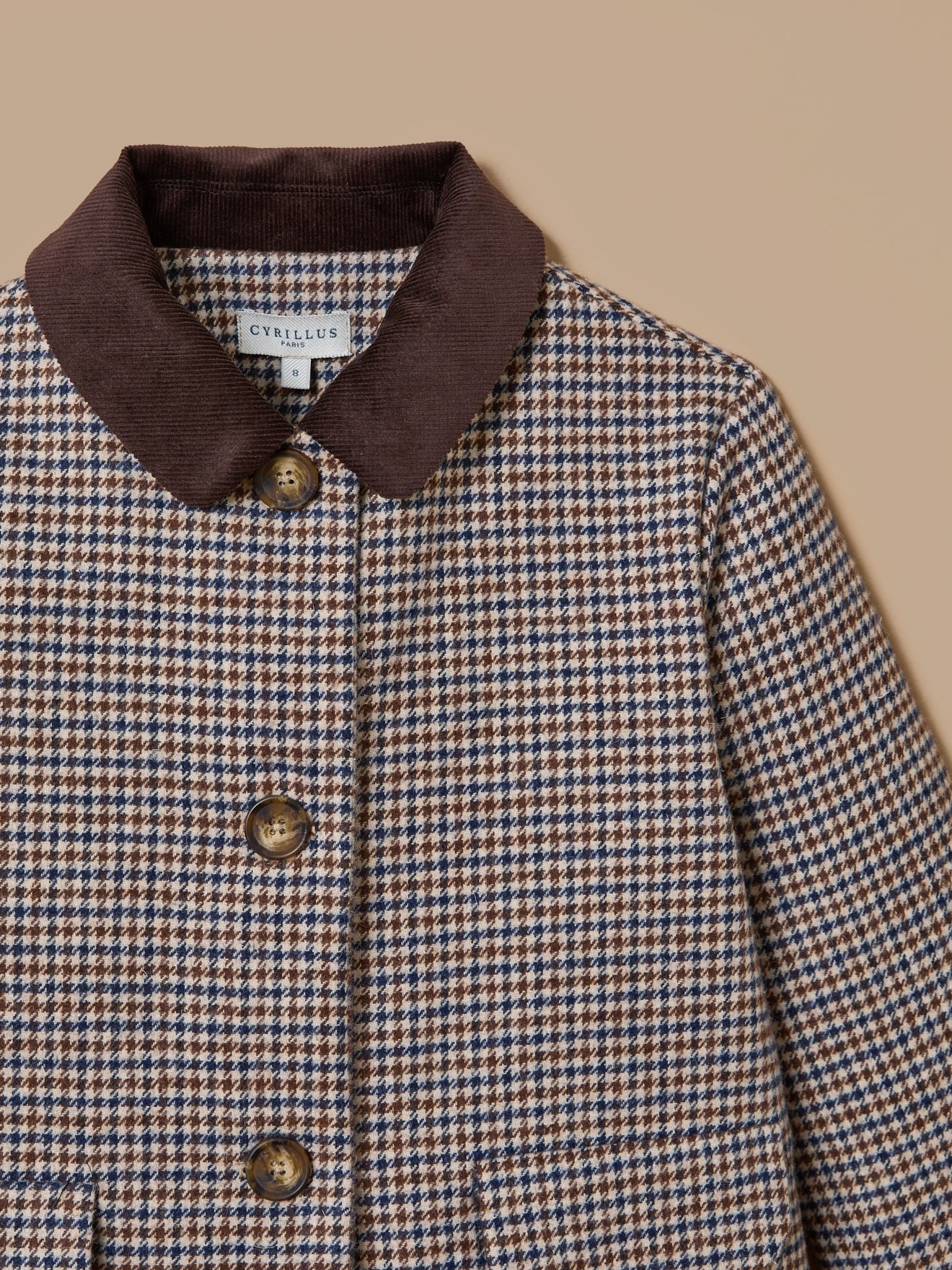 Manteau pied de poule Fille