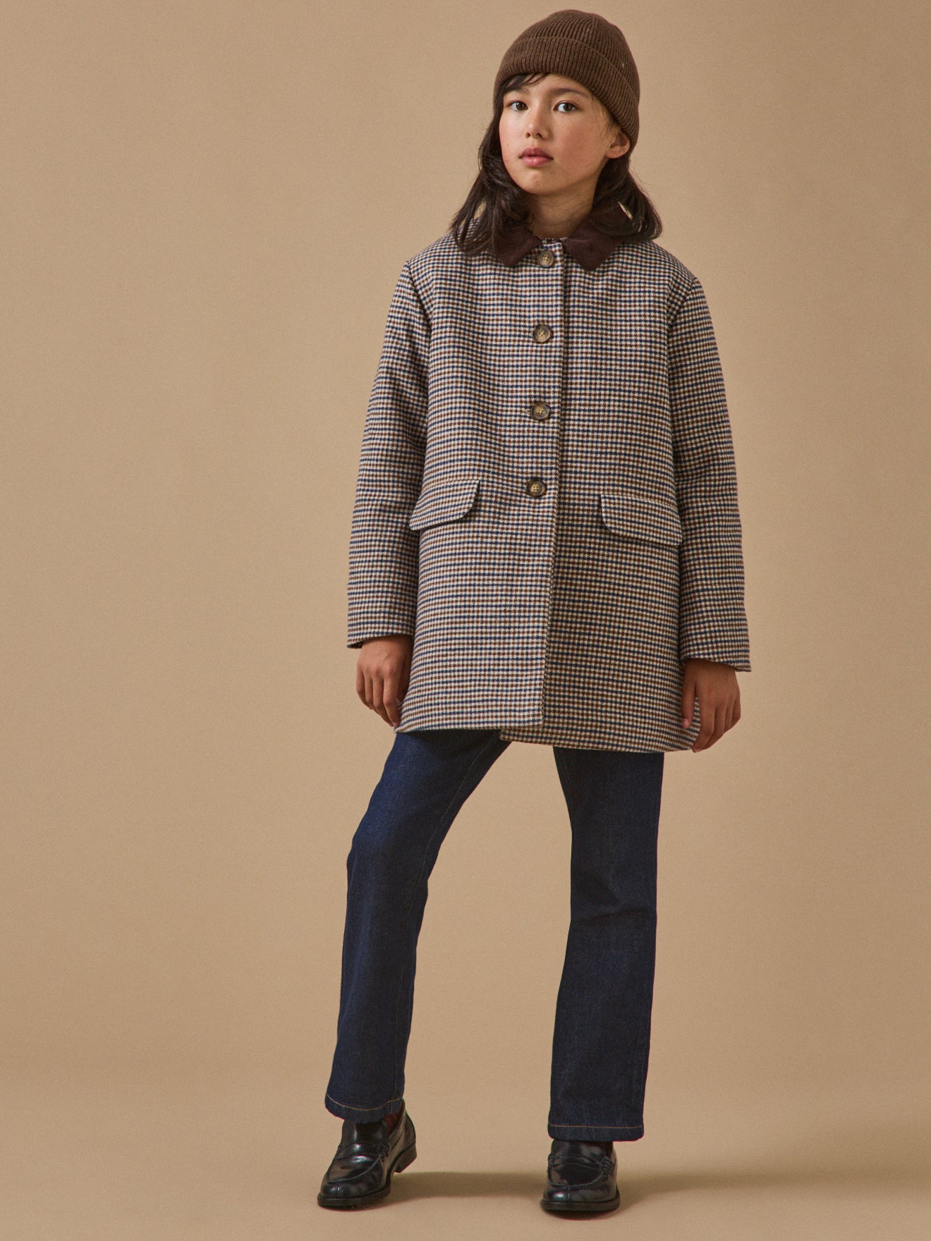 Manteau pied de poule Fille